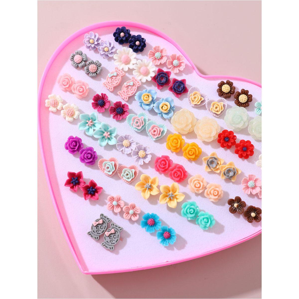 Styli Set of 36 - Assorted Flower Stud Earrings-women-watchesandjewellery-jewellery-earrings-image-5