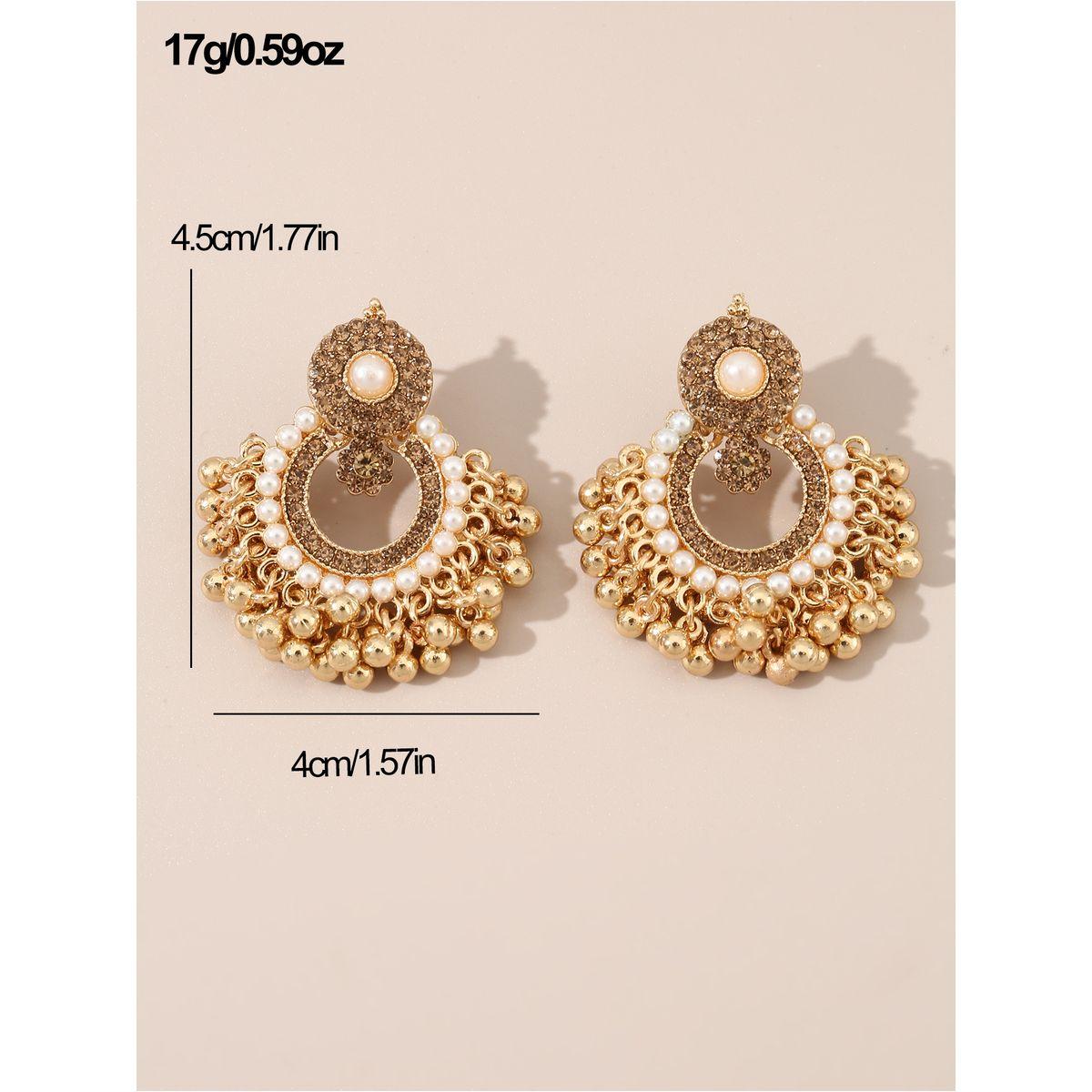 Styli Embellished Tassel Earrings-women-watchesandjewellery-jewellery-earrings-image-6