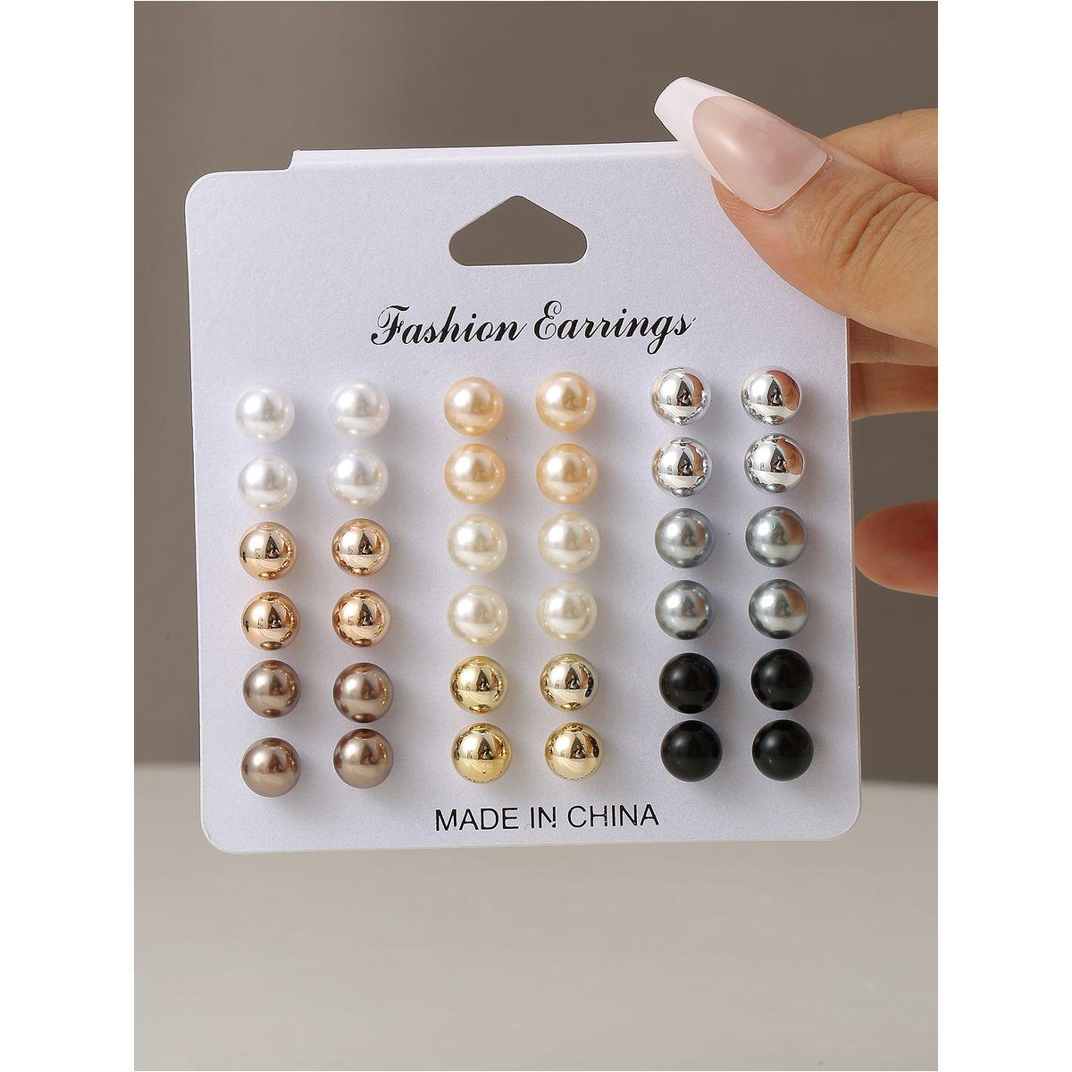 مجموعة من 18 اقراط كاجوال-women-watchesandjewellery-jewellery-earrings-image-1