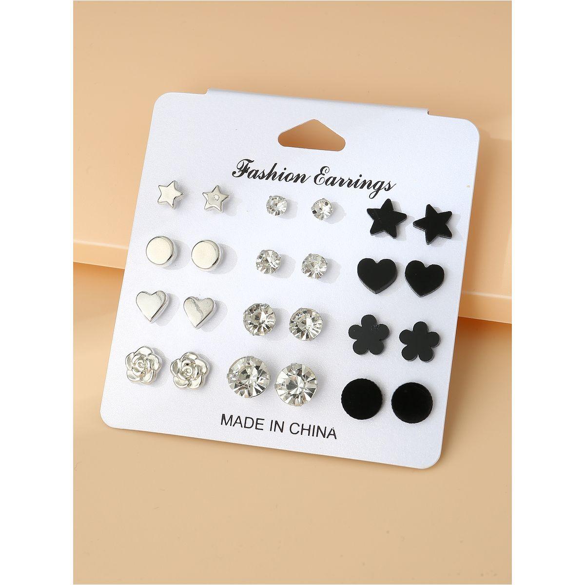 Styli Set of 12 - Assorted Earrings-women-watchesandjewellery-jewellery-earrings-image-3
