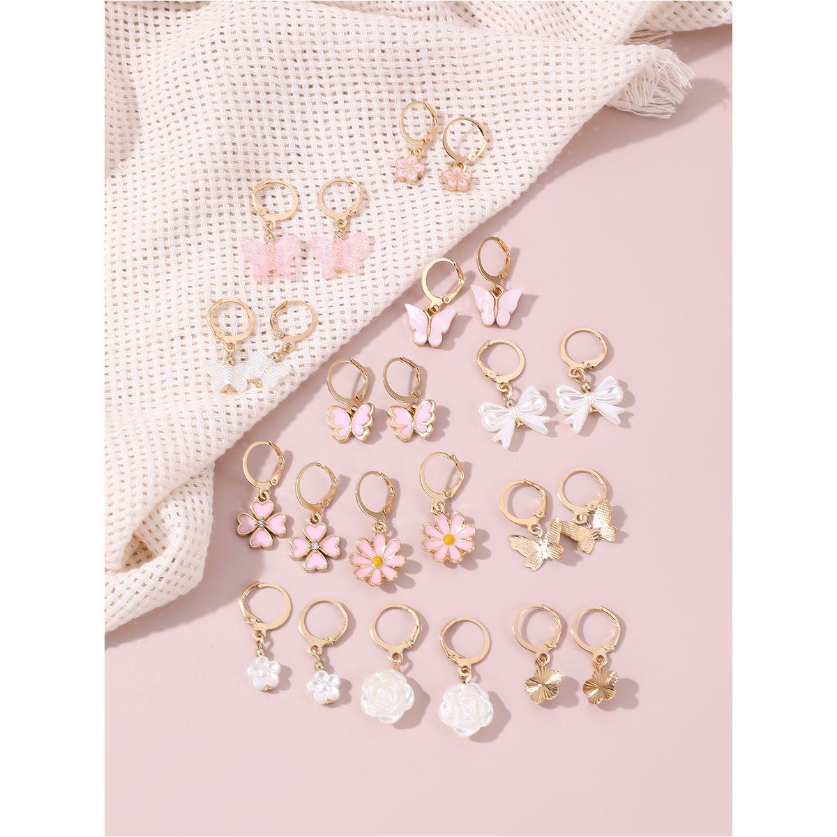 طقم من 12 - أقراط كاجوال متنوعة-women-watchesandjewellery-jewellery-earrings-image-1