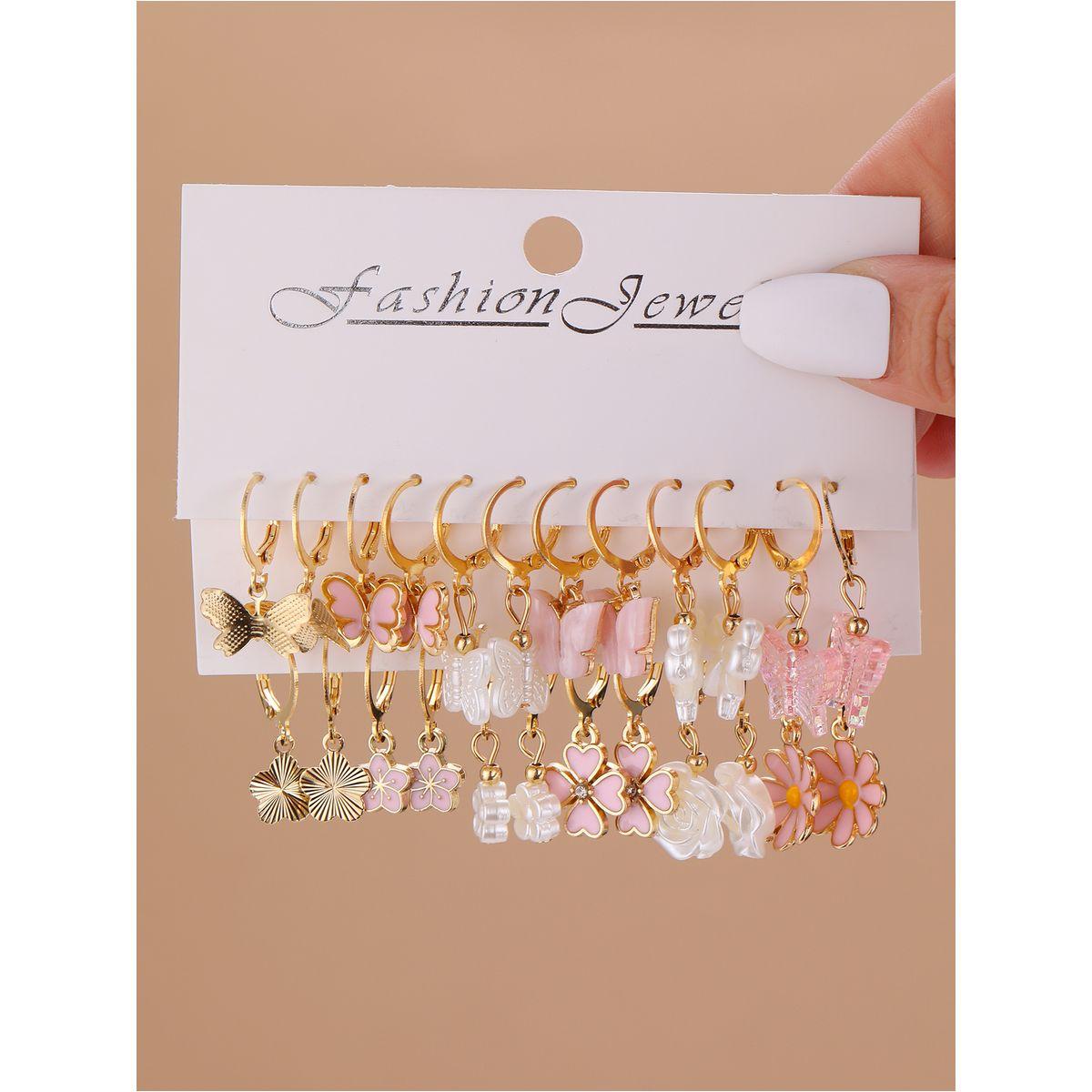 طقم من 12 - أقراط كاجوال متنوعة-women-watchesandjewellery-jewellery-earrings-image-5