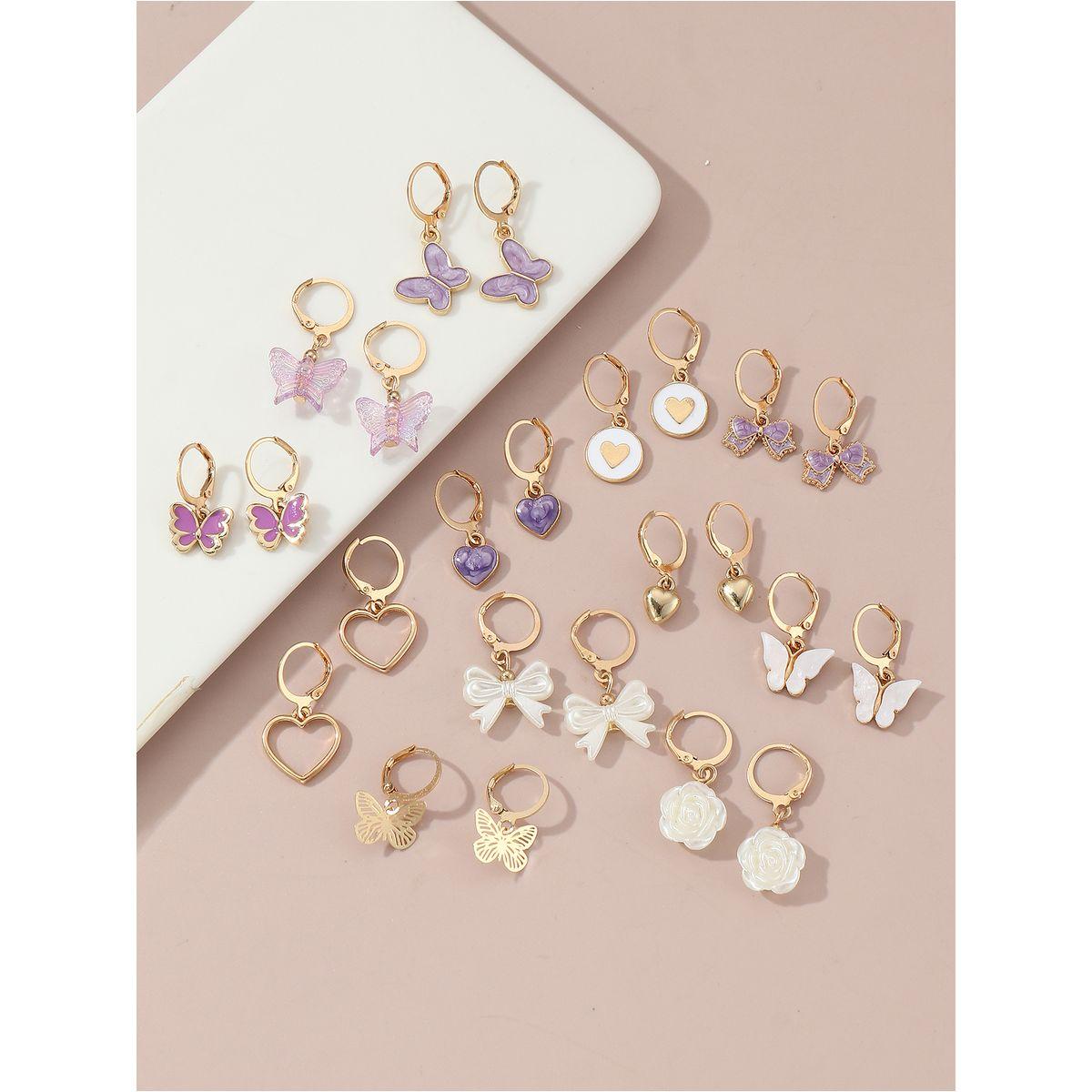 Styli Set of 12 - Assorted Pendant Earrings-women-watchesandjewellery-jewellery-earrings-image-1