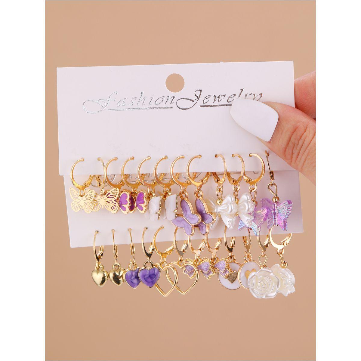 Styli Set of 12 - Assorted Pendant Earrings-women-watchesandjewellery-jewellery-earrings-image-5