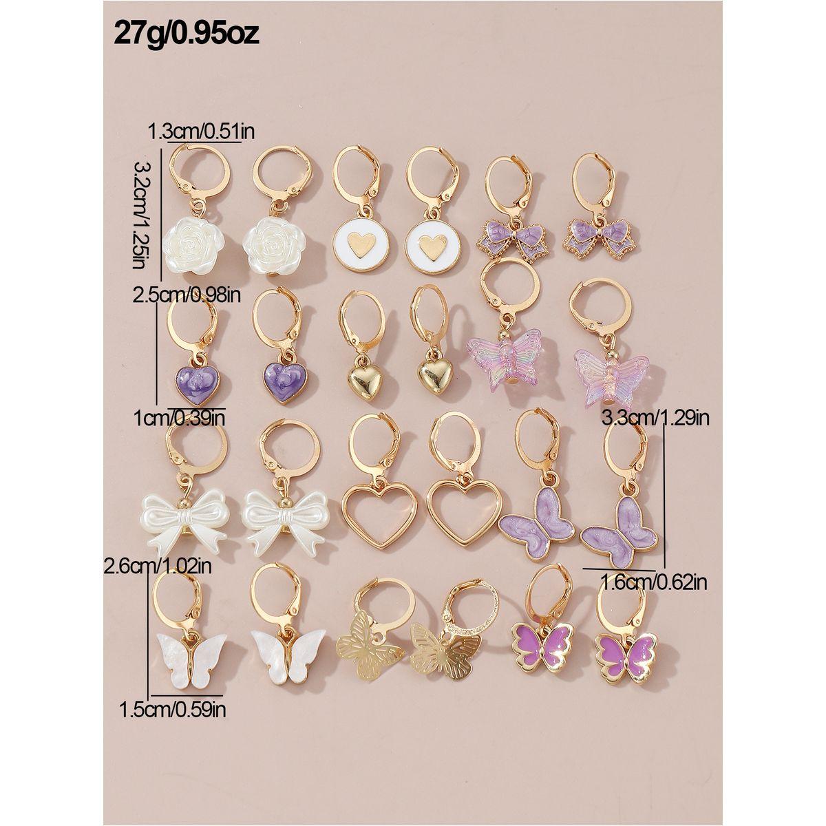 مجموعة من 12 - خواتم كاجوال متنوعة-women-watchesandjewellery-jewellery-earrings-image-6
