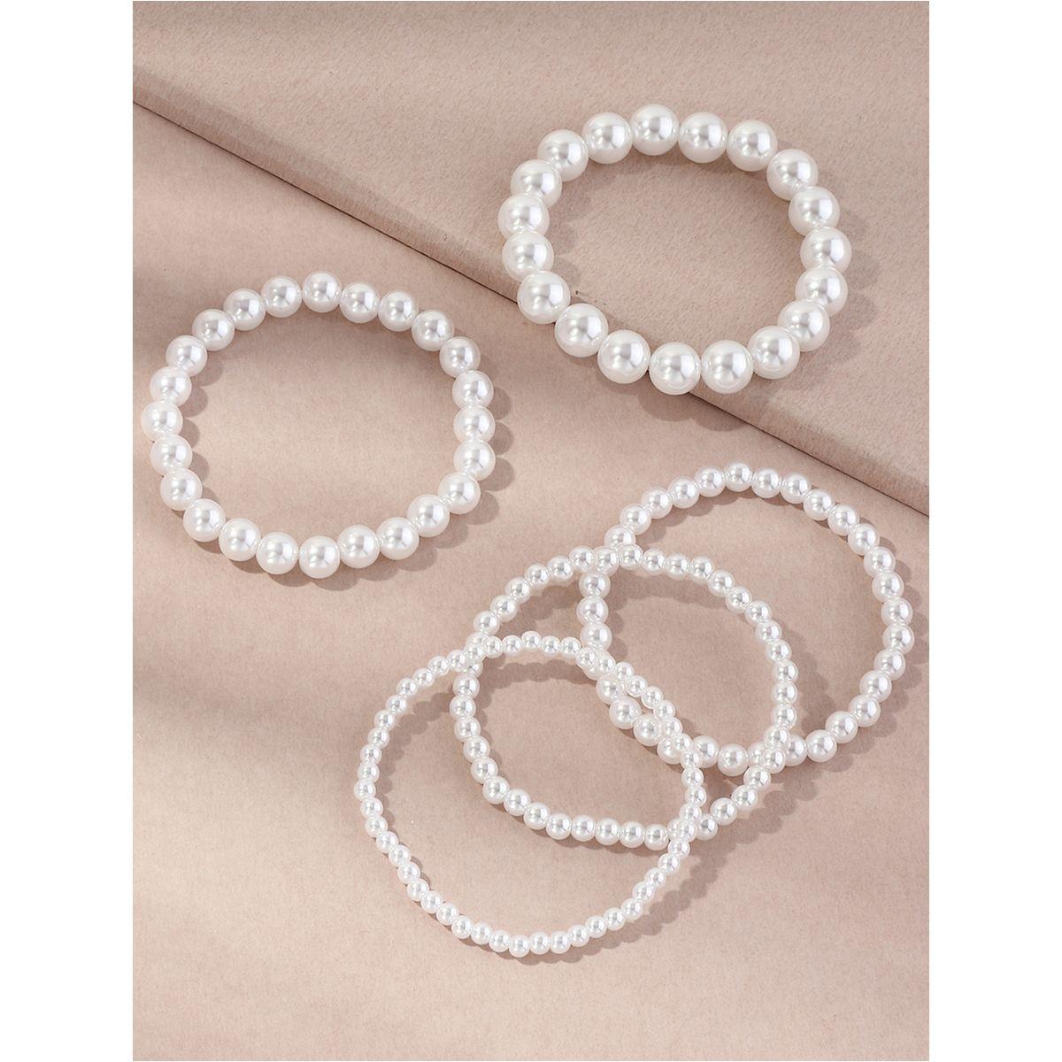 مجموعة من 5 اساور يد كاجوال-women-watchesandjewellery-jewellery-banglesandbracelets-image-3