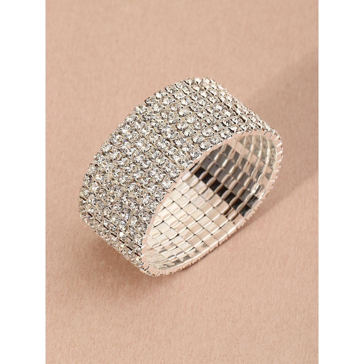 Styli Embellished Wide Cuff Bracelet-women-watchesandjewellery-jewellery-banglesandbracelets-image-1