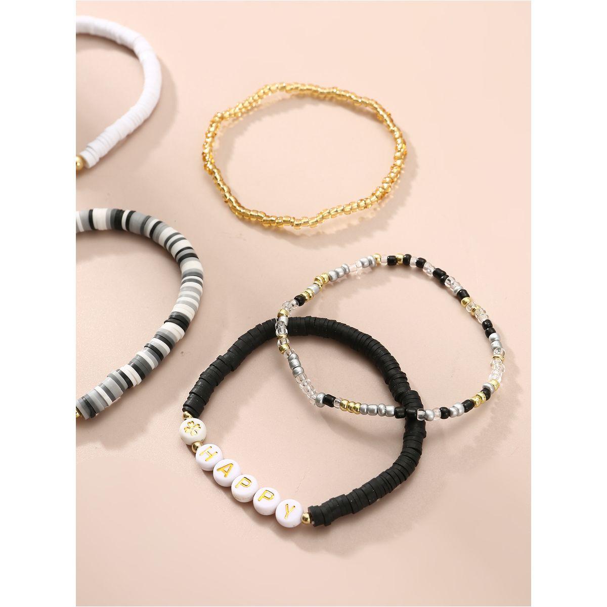 طقم من 6 - أساور يد مُنمقة بخرز-women-watchesandjewellery-jewellery-banglesandbracelets-image-2