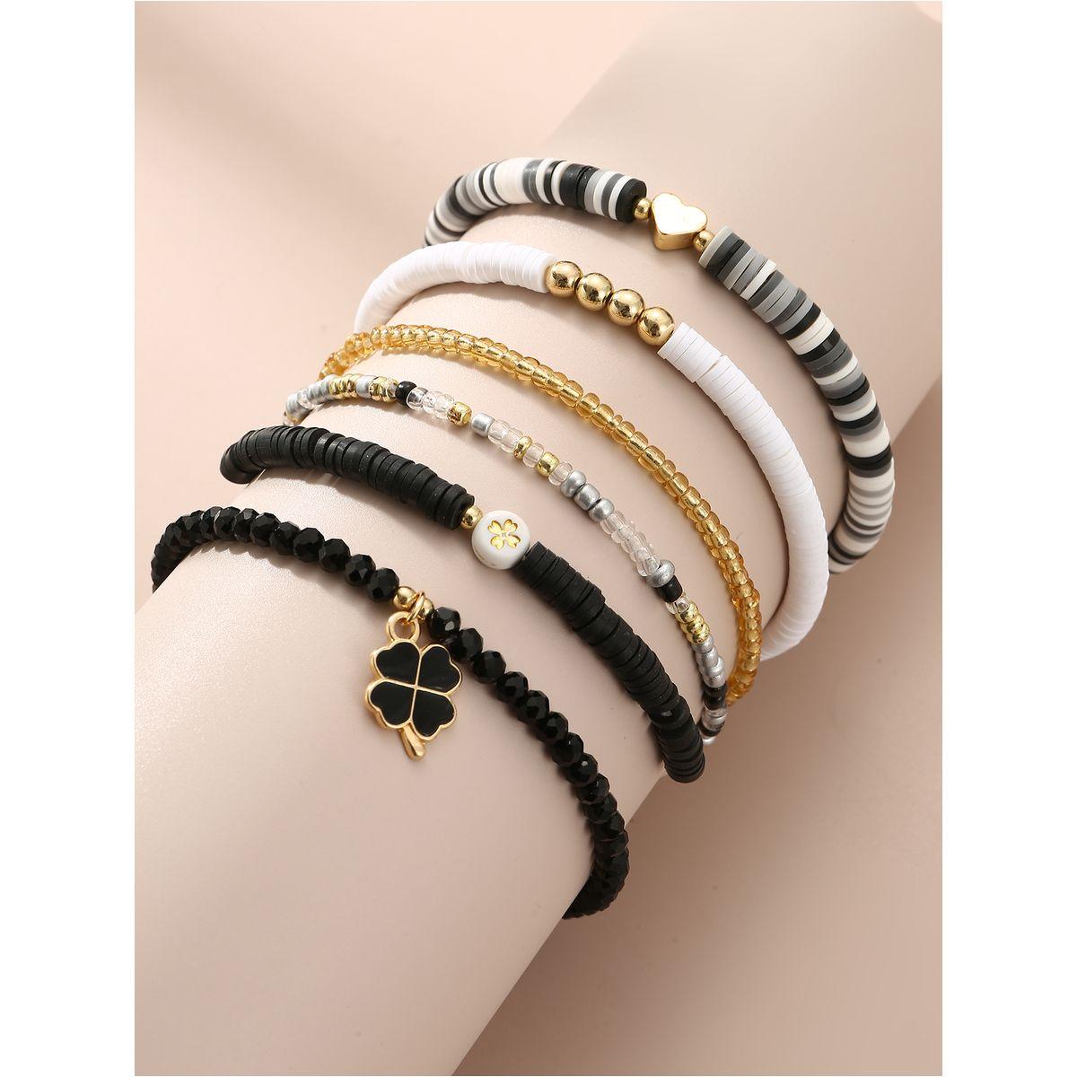 طقم من 6 - أساور يد مُنمقة بخرز-women-watchesandjewellery-jewellery-banglesandbracelets-image-4