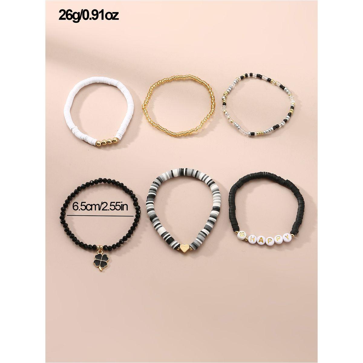 طقم من 6 - أساور يد مُنمقة بخرز-women-watchesandjewellery-jewellery-banglesandbracelets-image-8