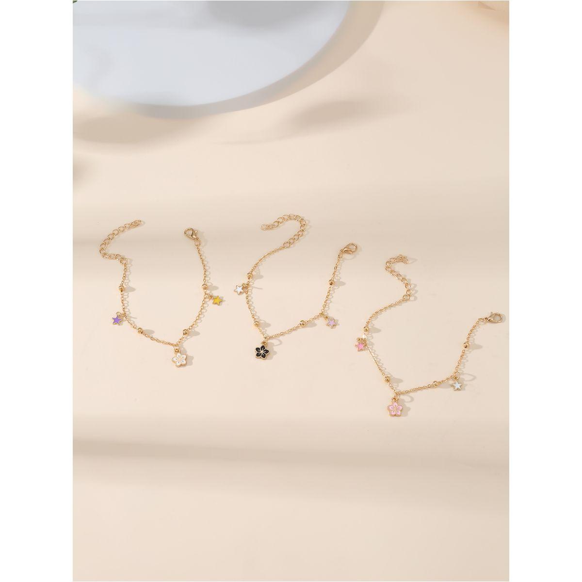 Styli Set of 3 - Flower Pendant Bracelet-women-watchesandjewellery-jewellery-banglesandbracelets-image-2