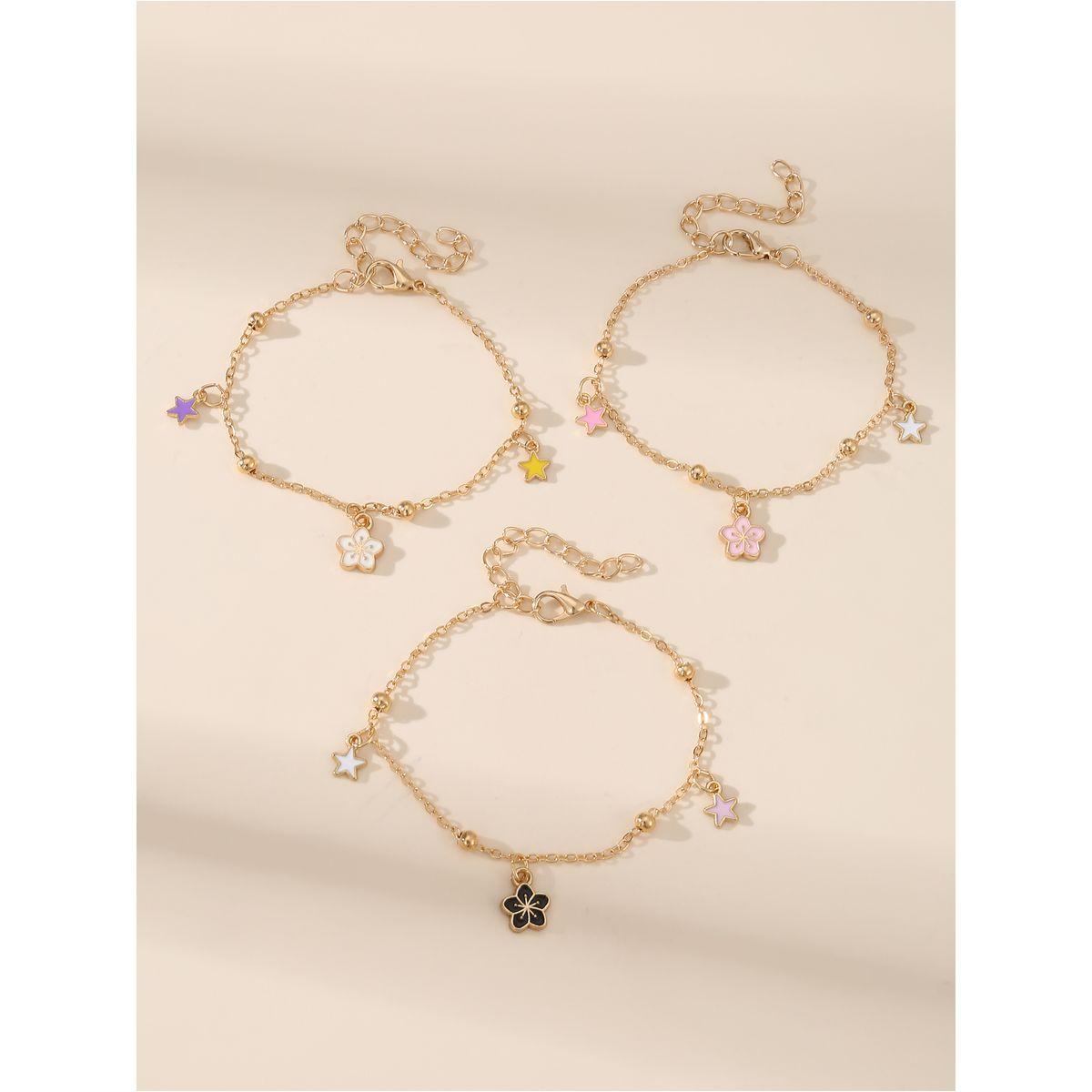 Styli Set of 3 - Flower Pendant Bracelet-women-watchesandjewellery-jewellery-banglesandbracelets-image-5