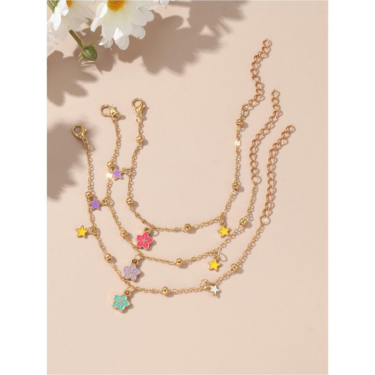 Styli Set of 3 -  Flower and Star Pendant Bracelet-women-watchesandjewellery-jewellery-banglesandbracelets-image-3