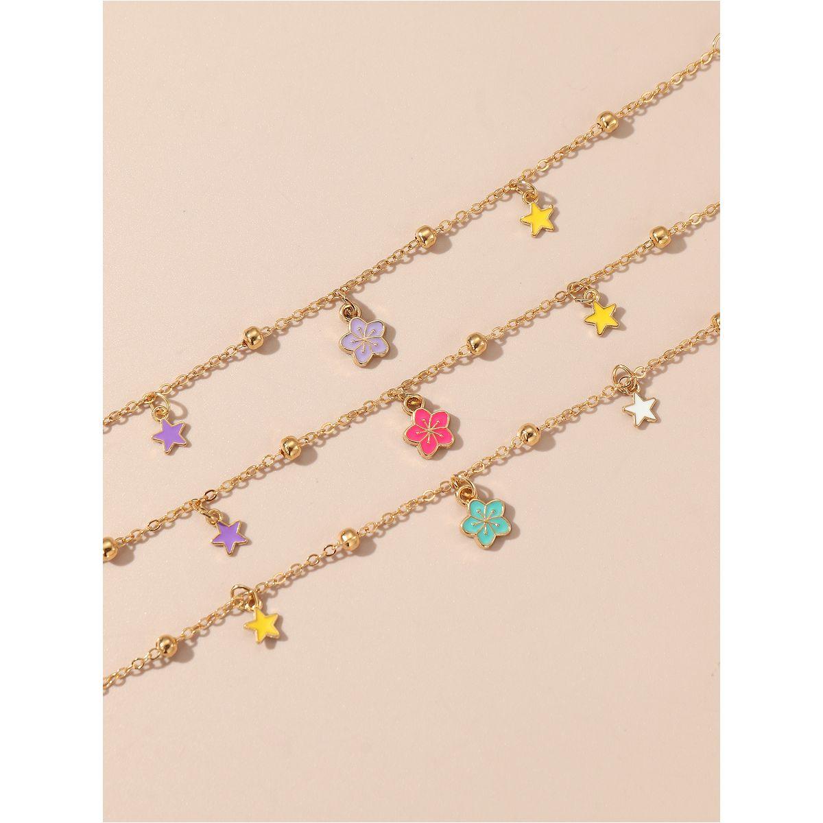 Styli Set of 3 -  Flower and Star Pendant Bracelet-women-watchesandjewellery-jewellery-banglesandbracelets-image-4
