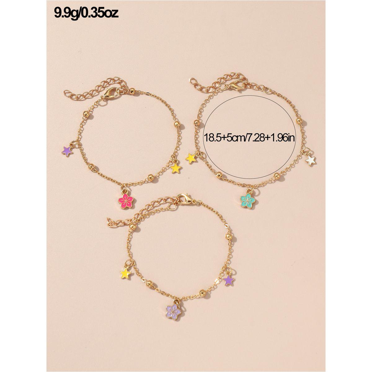 Styli Set of 3 -  Flower and Star Pendant Bracelet-women-watchesandjewellery-jewellery-banglesandbracelets-image-5