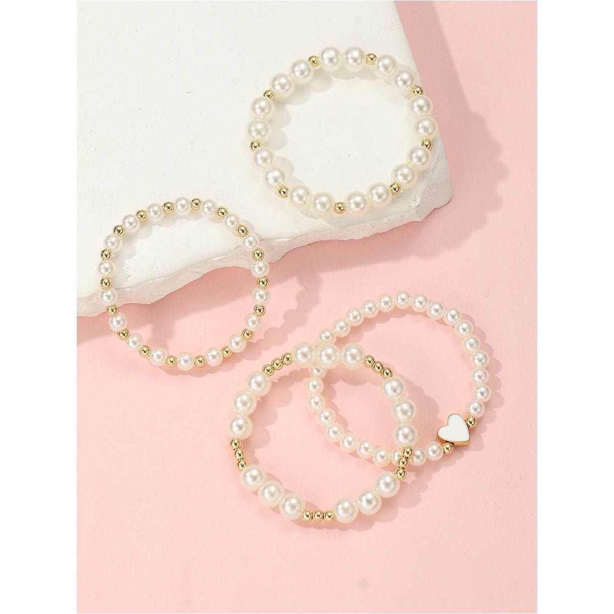 Styli Set of 4 - Faux Pearl Beaded Bracelet-women-watchesandjewellery-jewellery-banglesandbracelets-image-4