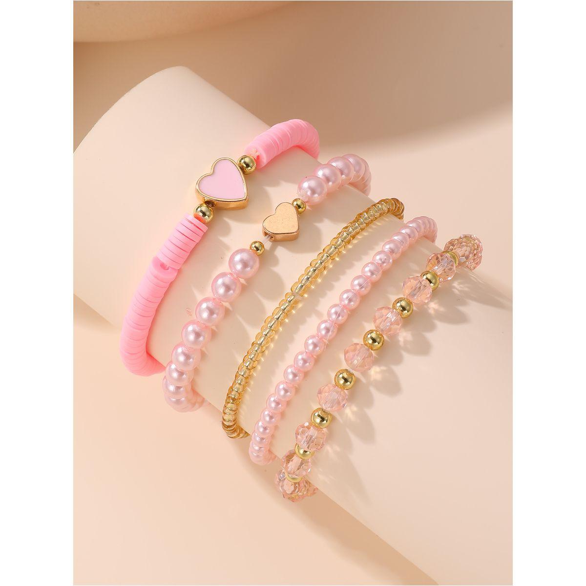 طقم من 5 - سوار يد مُنمق بخرز-women-watchesandjewellery-jewellery-banglesandbracelets-image-5