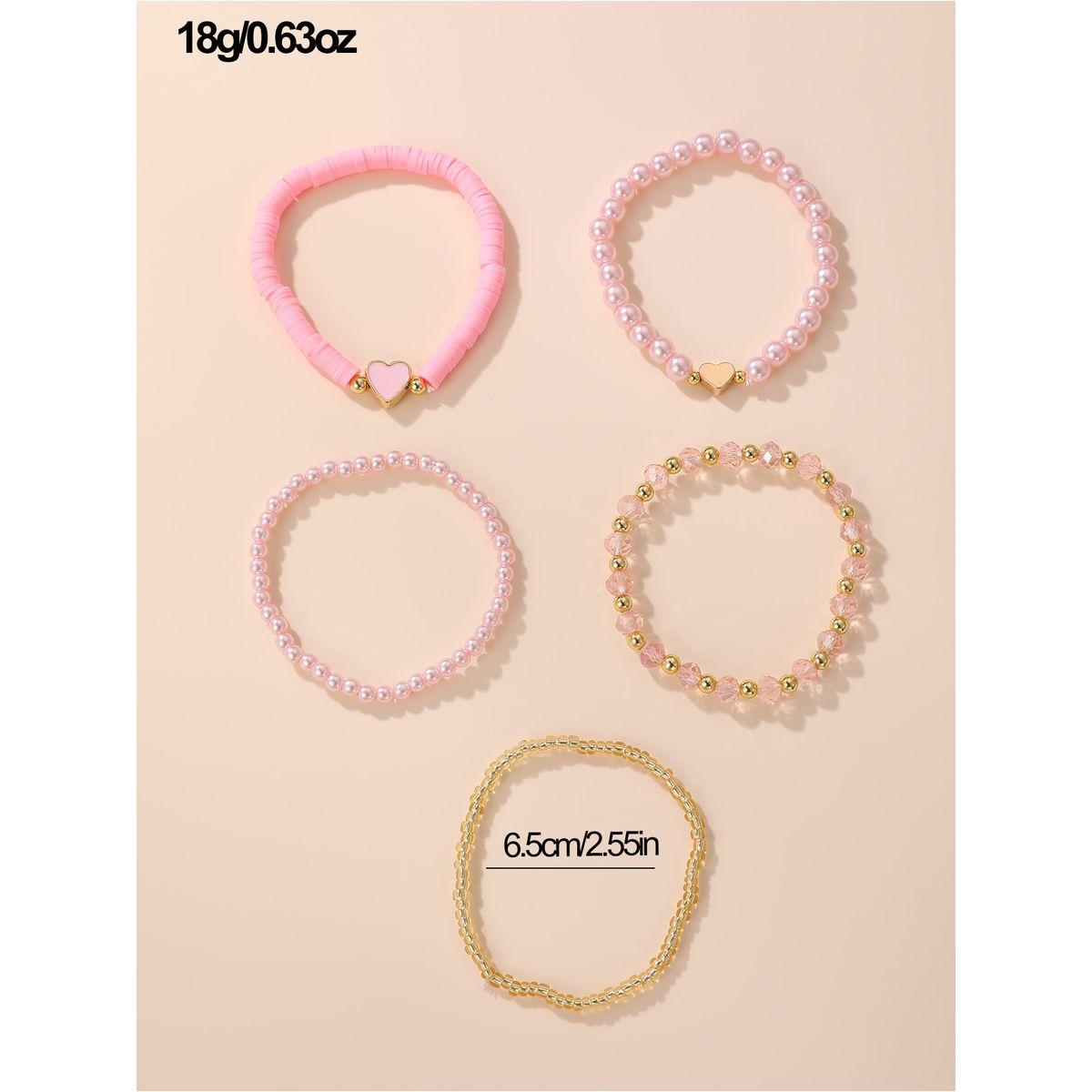 طقم من 5 - سوار يد مُنمق بخرز-women-watchesandjewellery-jewellery-banglesandbracelets-image-6