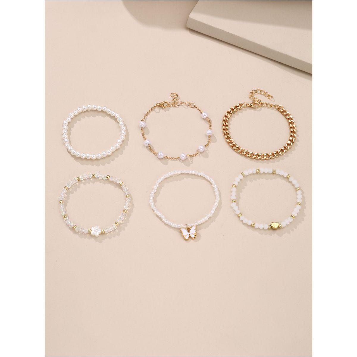 مجموعة من 6 اساور يد كاجوال-women-watchesandjewellery-jewellery-banglesandbracelets-image-3