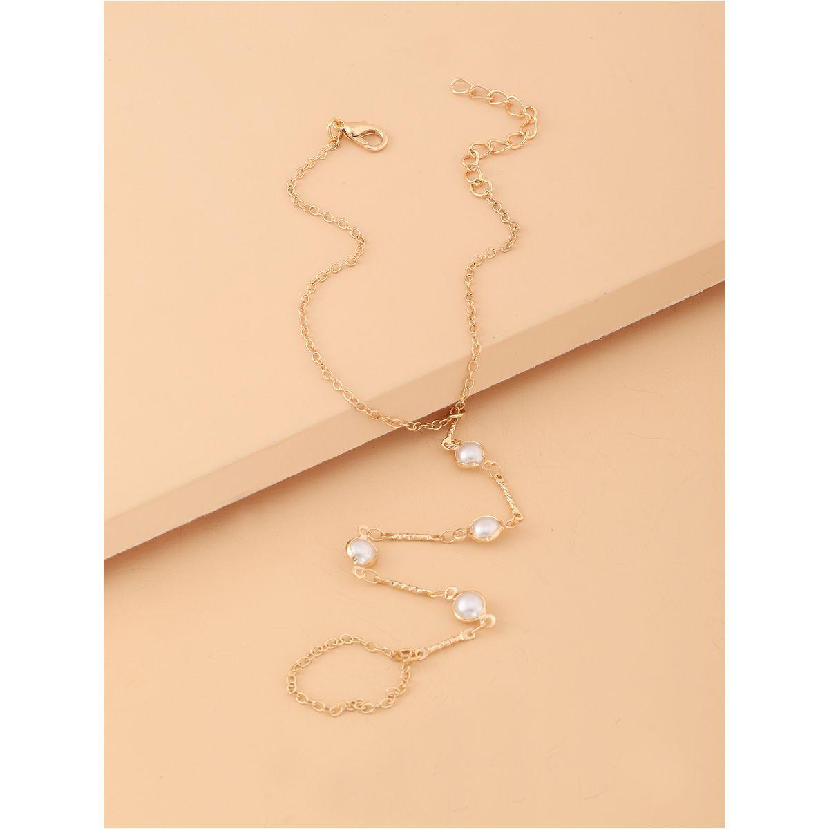 خلخال منمق بلؤلؤ صناعي-women-watchesandjewellery-jewellery-anklets-image-2