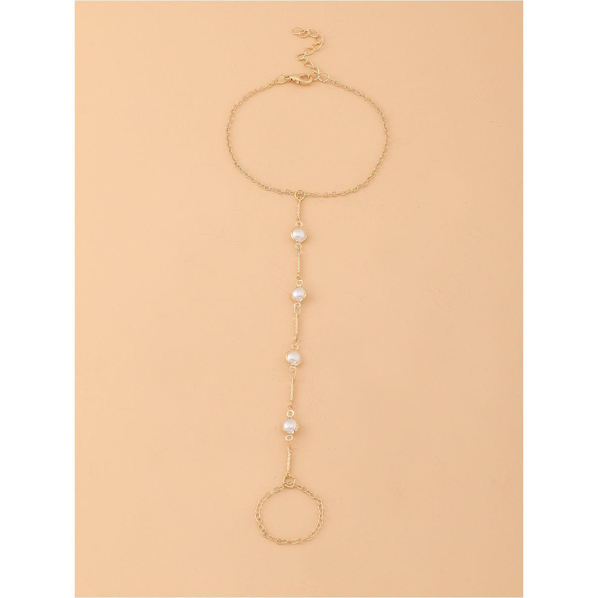 خلخال منمق بلؤلؤ صناعي-women-watchesandjewellery-jewellery-anklets-image-4