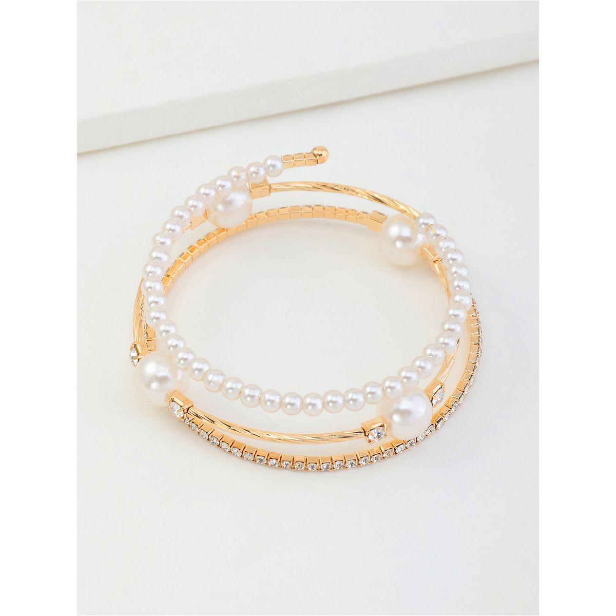 Styli Embellished Faux Pearl Bangle-women-watchesandjewellery-jewellery-banglesandbracelets-image-2