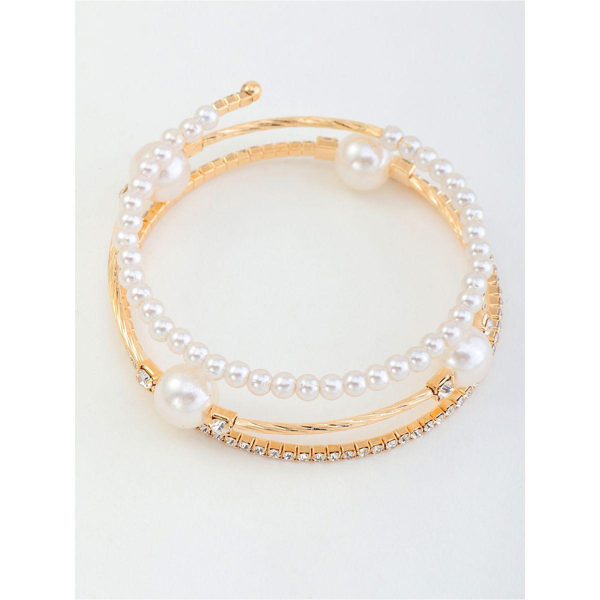 Styli Embellished Faux Pearl Bangle-women-watchesandjewellery-jewellery-banglesandbracelets-image-4