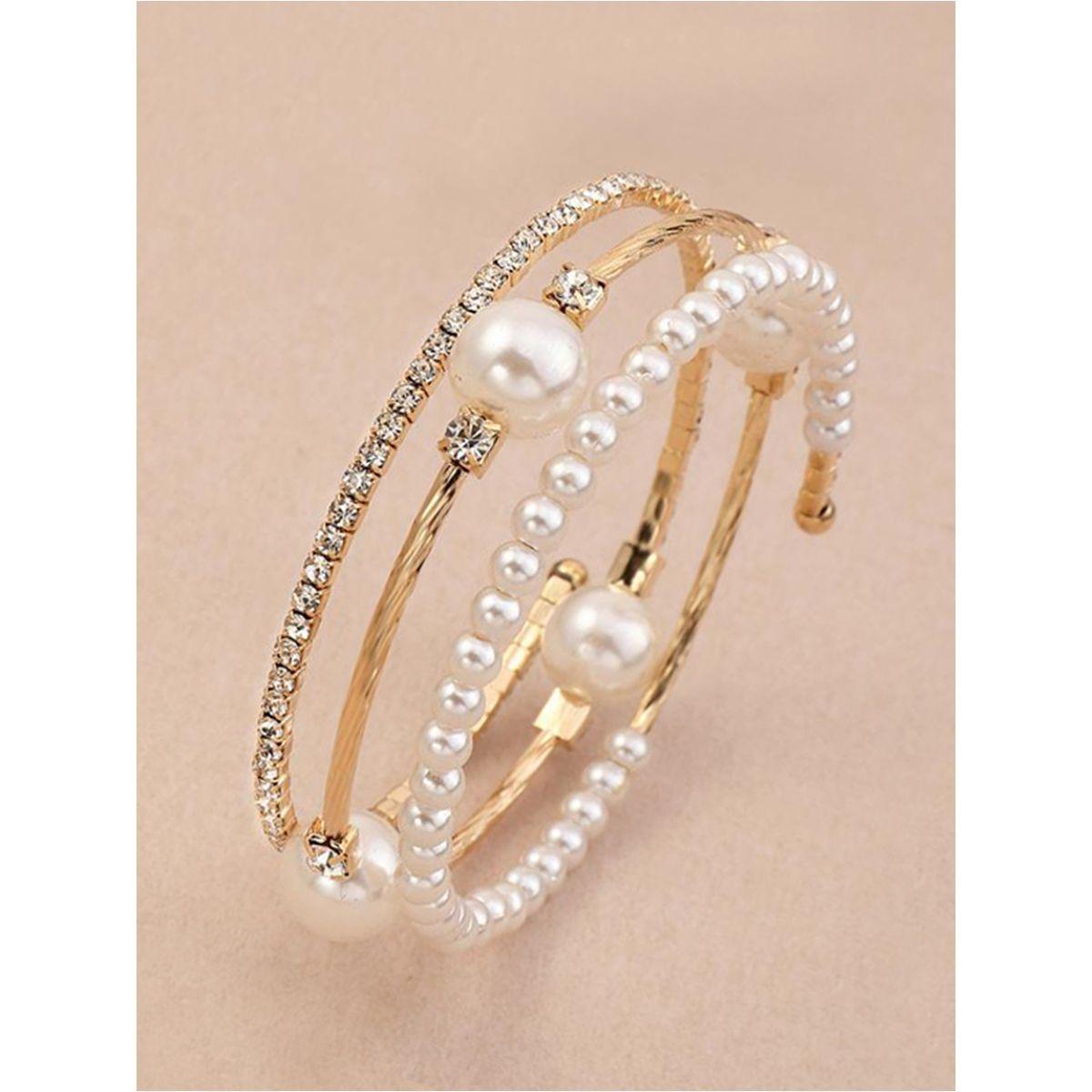 Styli Embellished Faux Pearl Bangle-women-watchesandjewellery-jewellery-banglesandbracelets-image-7