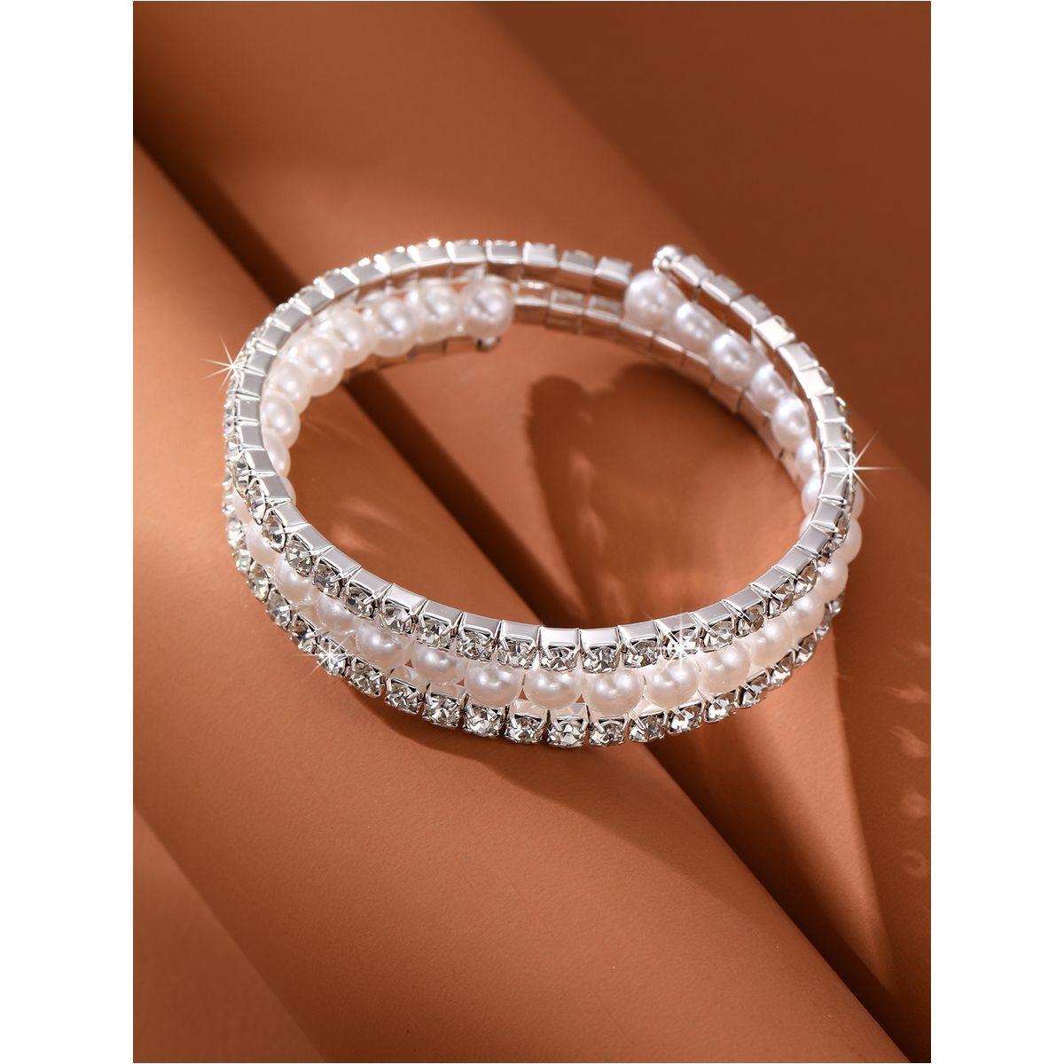 Styli Embellished Faux Pearl Bangle-women-watchesandjewellery-jewellery-banglesandbracelets-image-3