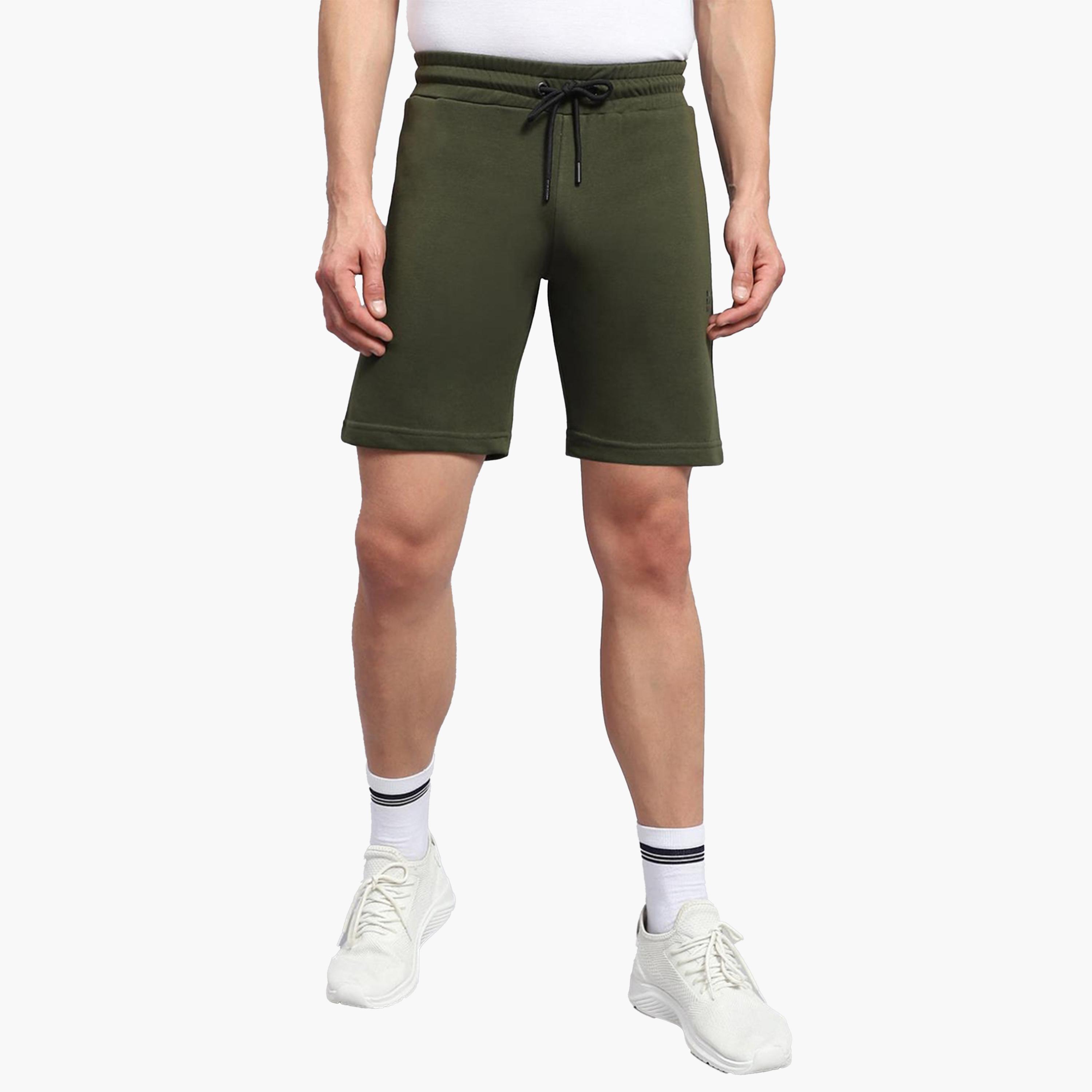 روك.ات ×ستايلي-  شورت قصير سادة أخضر للرجال-men-clothing-bottoms-shorts-image-1
