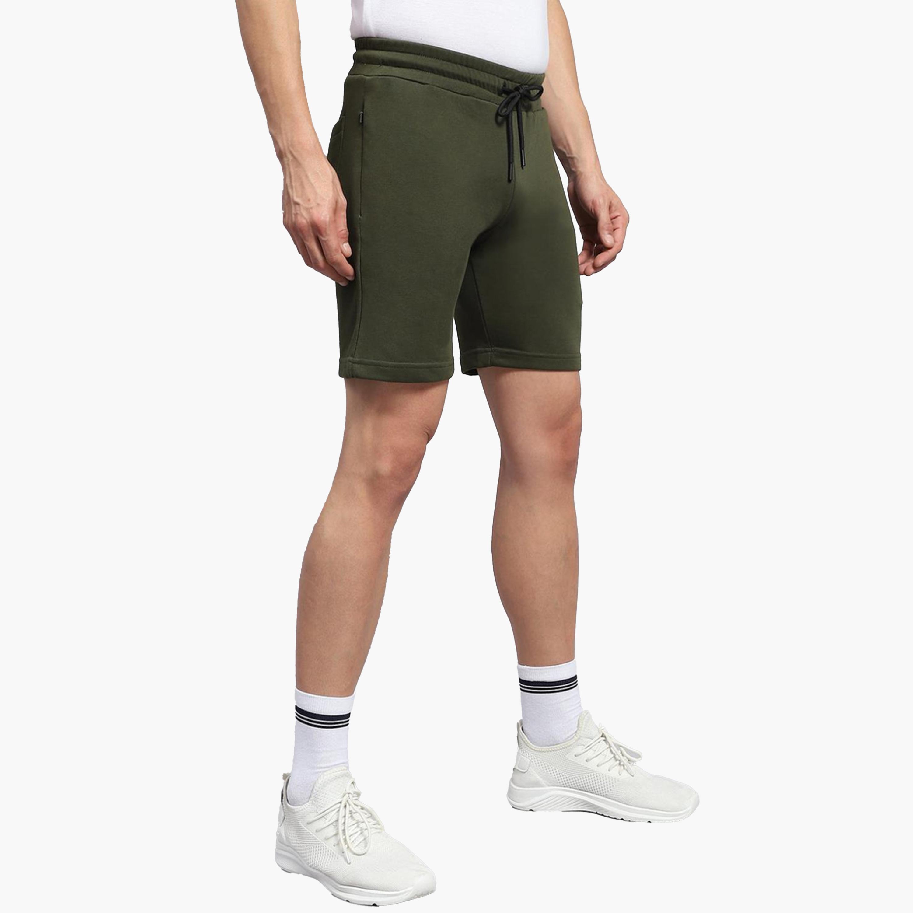 روك.ات ×ستايلي-  شورت قصير سادة أخضر للرجال-men-clothing-bottoms-shorts-image-3