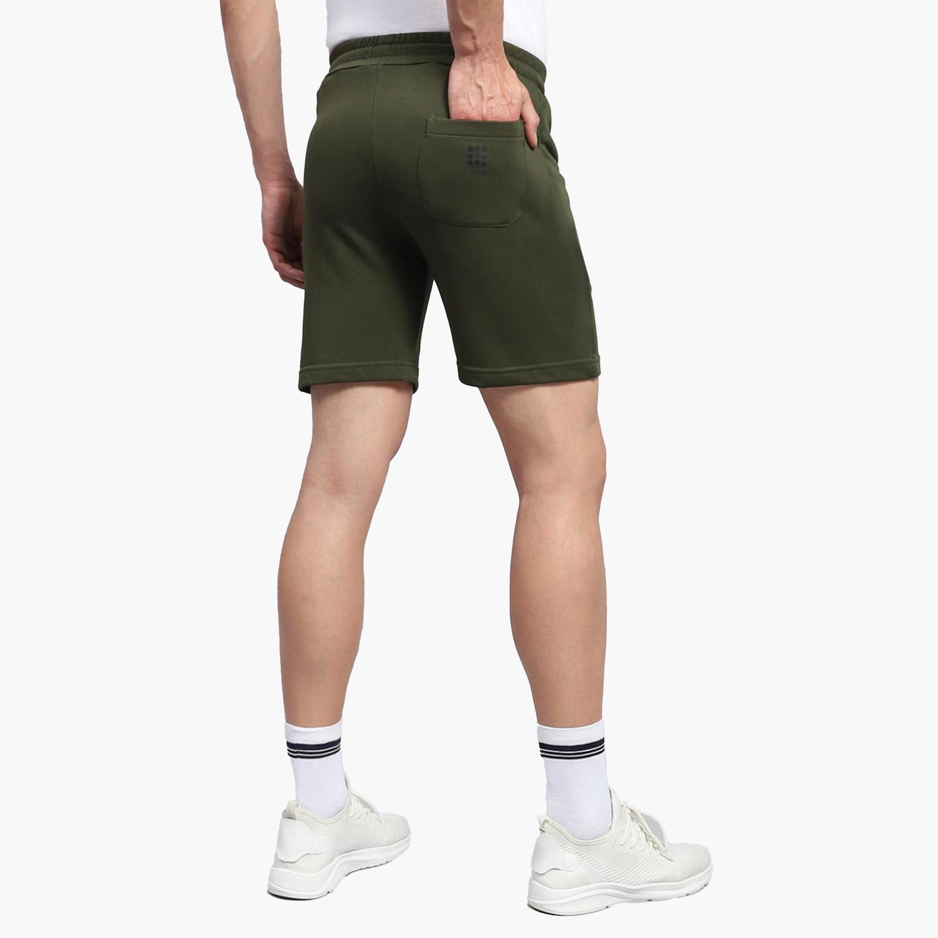 روك.ات ×ستايلي-  شورت قصير سادة أخضر للرجال-men-clothing-bottoms-shorts-image-4