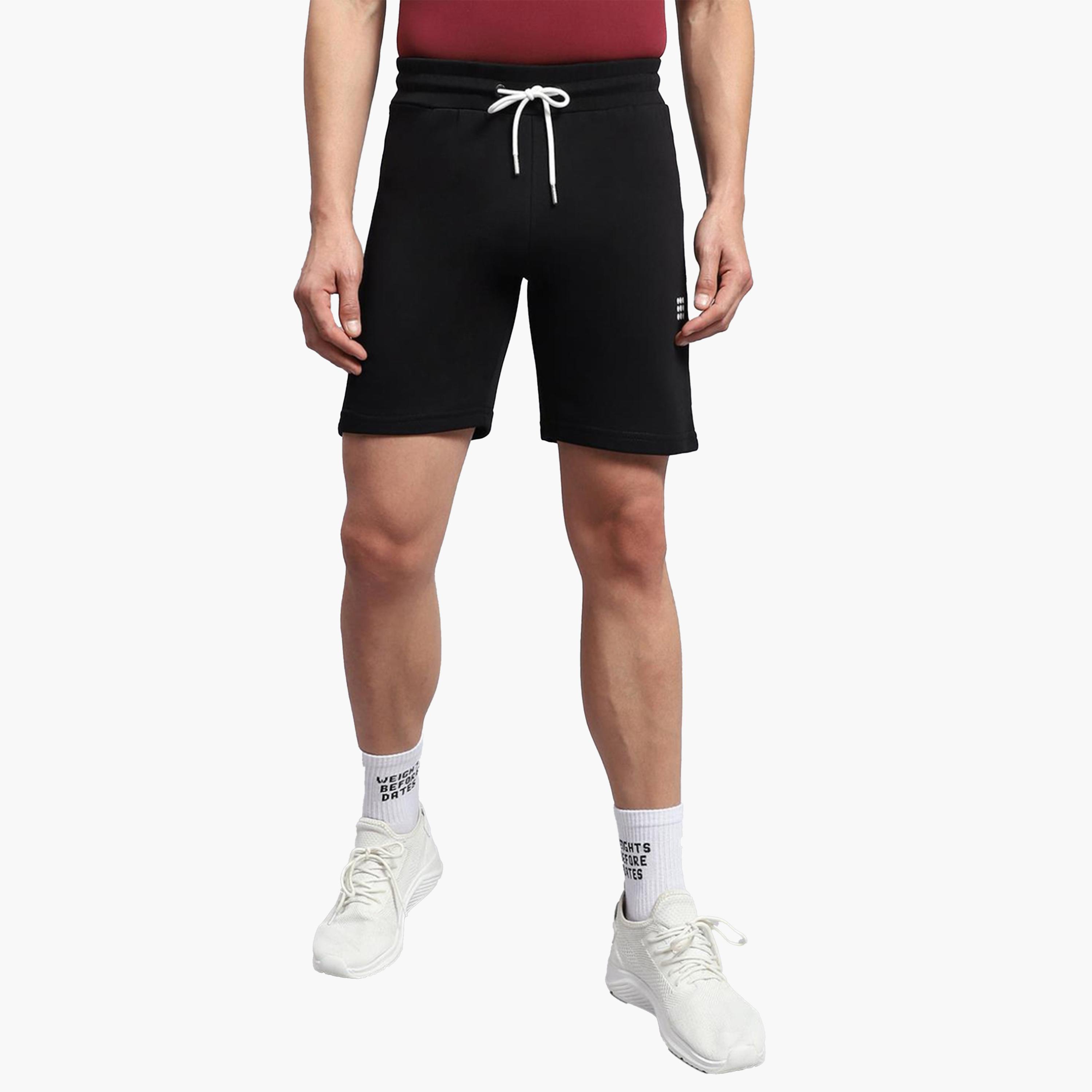 Rock.it X Styli Men Black Plain Short Shorts-men-clothing-bottoms-shorts-image-1