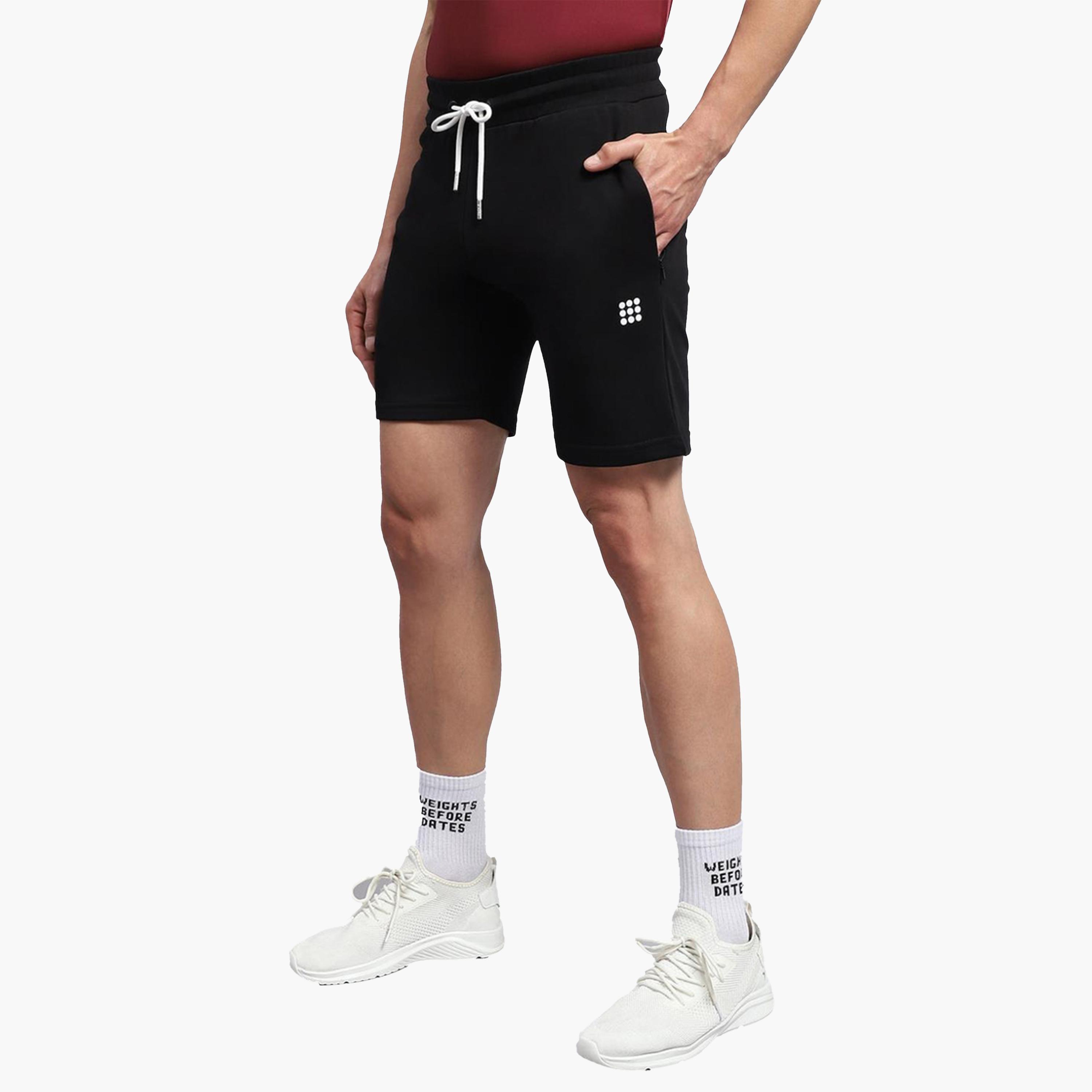 Rock.it X Styli Men Black Plain Short Shorts-men-clothing-bottoms-shorts-image-2