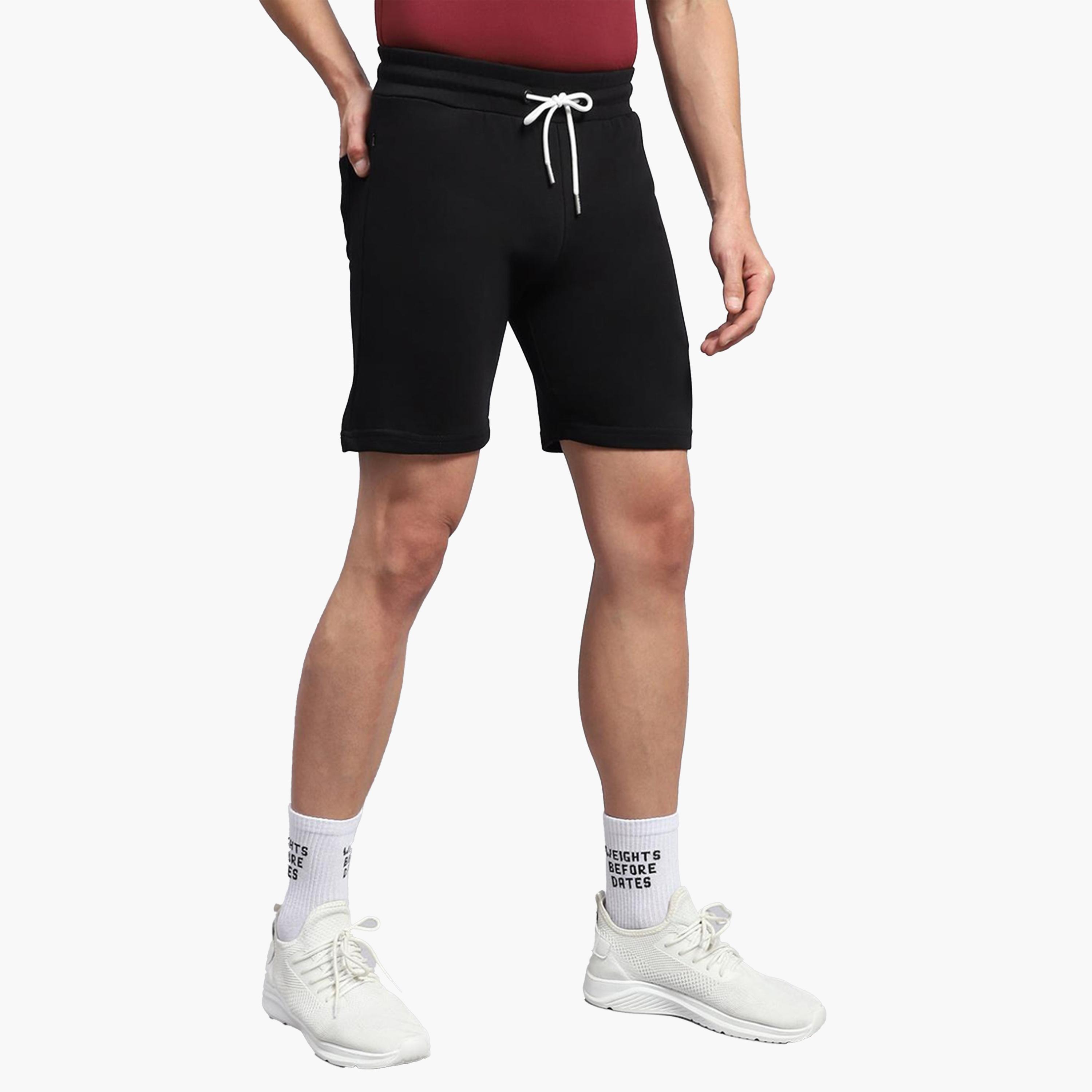 Rock.it X Styli Men Black Plain Short Shorts-men-clothing-bottoms-shorts-image-3