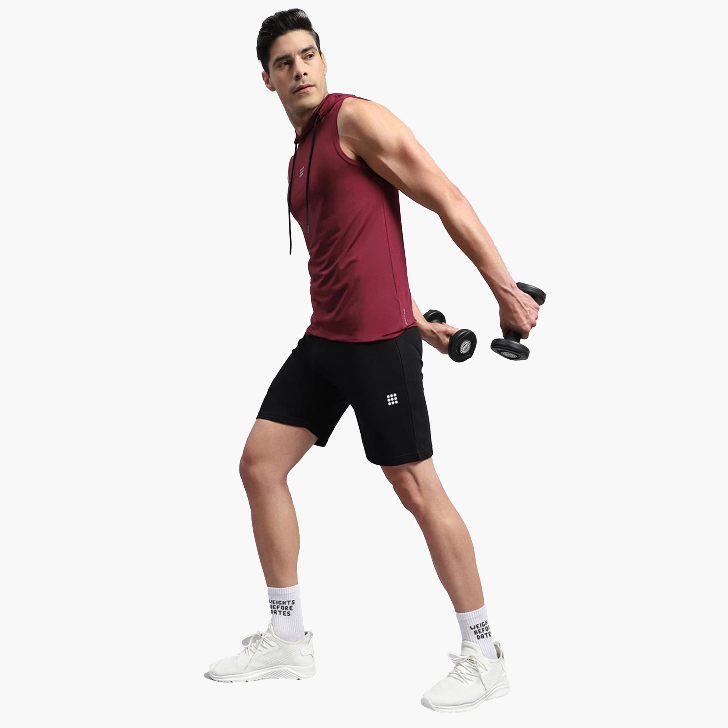 Rock.it X Styli Men Black Plain Short Shorts-men-clothing-bottoms-shorts-image-5