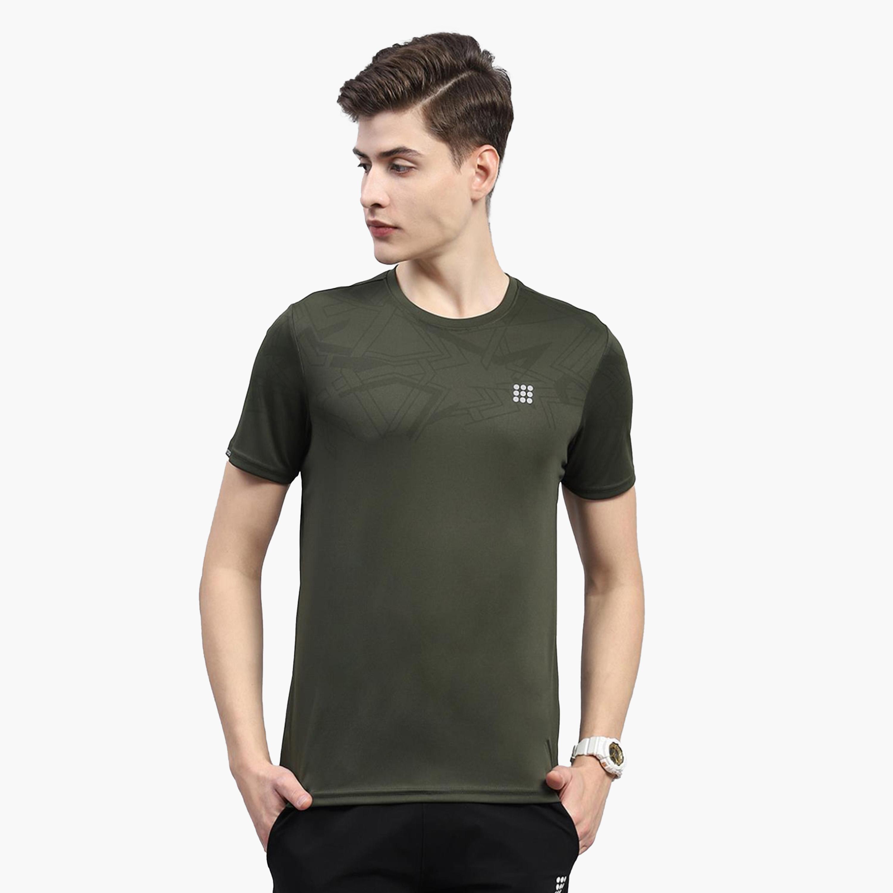 Rock.it X Styli Men Olive Solid Round Neck Short Sleeves T-Shirt-men-clothing-tshirtsandpolos-tshirts-image-1