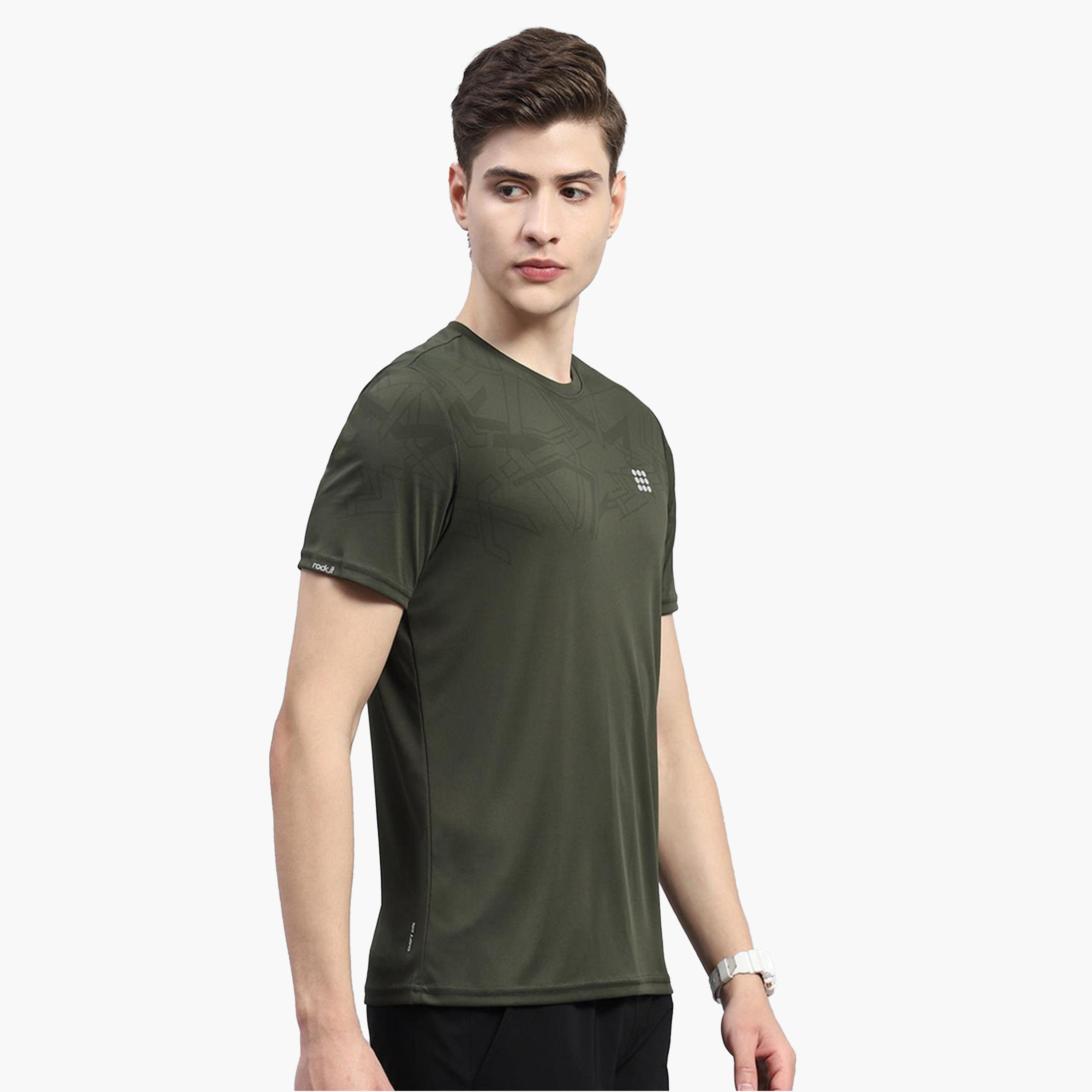 روك.ات ×ستايلي-  تي شيرت رجالي زيتوني سادة رقبة دائرية وأكمام قصيرة-men-clothing-tshirtsandpolos-tshirts-image-3