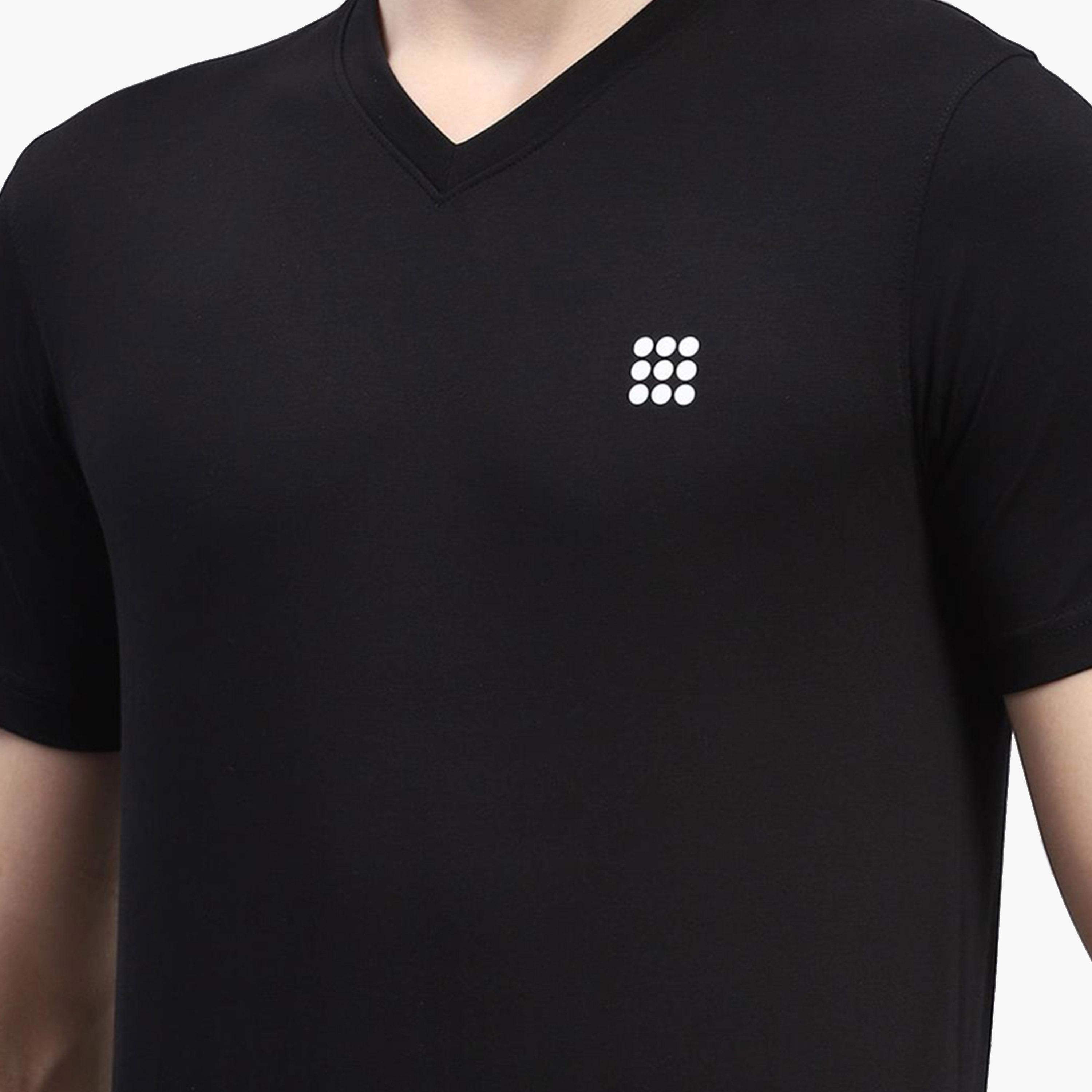 Rock.it X Styli Men Black Solid V Neck Short Sleeves T-Shirt-men-clothing-tshirtsandpolos-tshirts-image-6