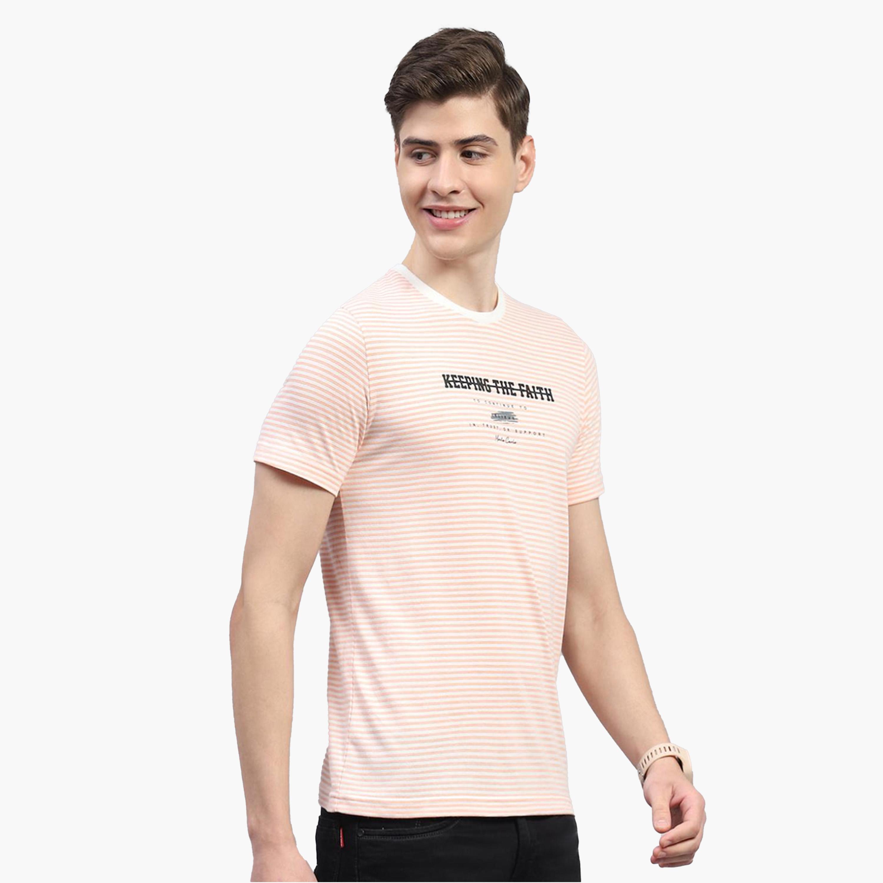 Monte Carlo X Styli Men Orange Printed Round Neck T Shirt-men-clothing-tshirtsandpolos-tshirts-image-3