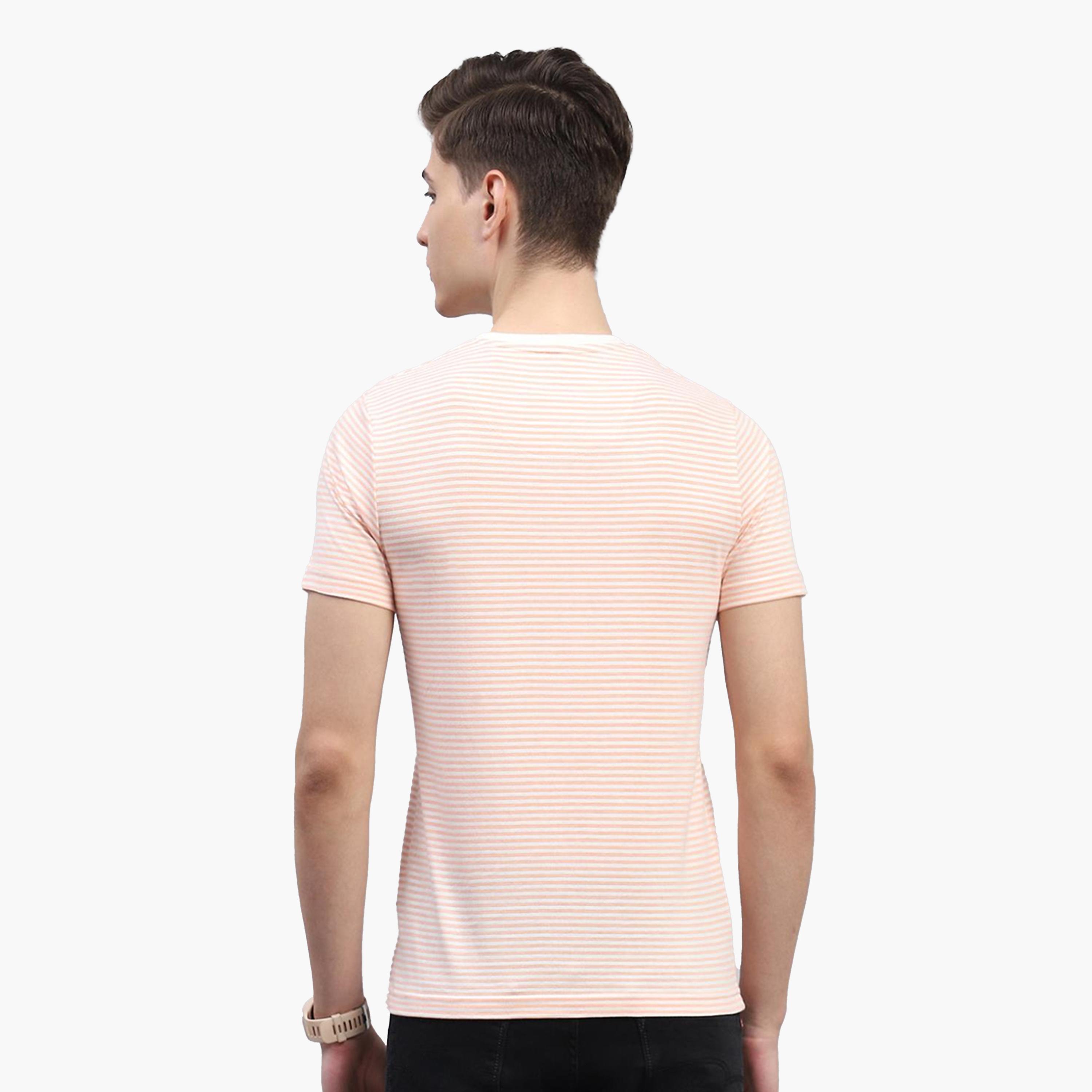 مونت كارلو × ستايلي-  تي شيرت رجالي برتقالي مطبوع رقبة دائرية-men-clothing-tshirtsandpolos-tshirts-image-4