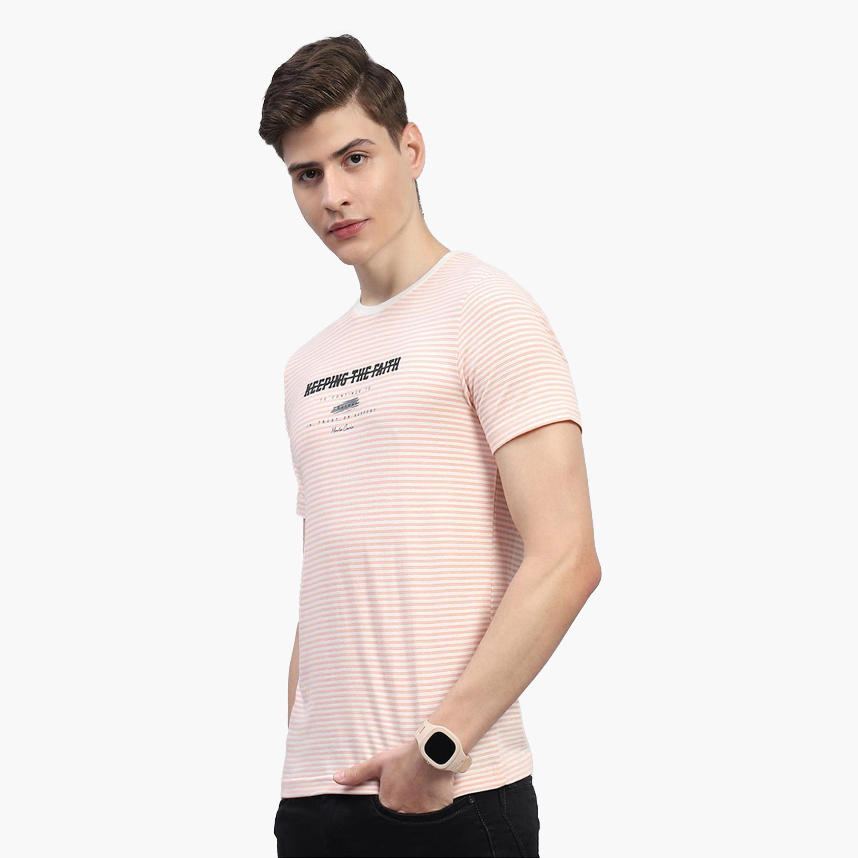 مونت كارلو × ستايلي-  تي شيرت رجالي برتقالي مطبوع رقبة دائرية-men-clothing-tshirtsandpolos-tshirts-image-5