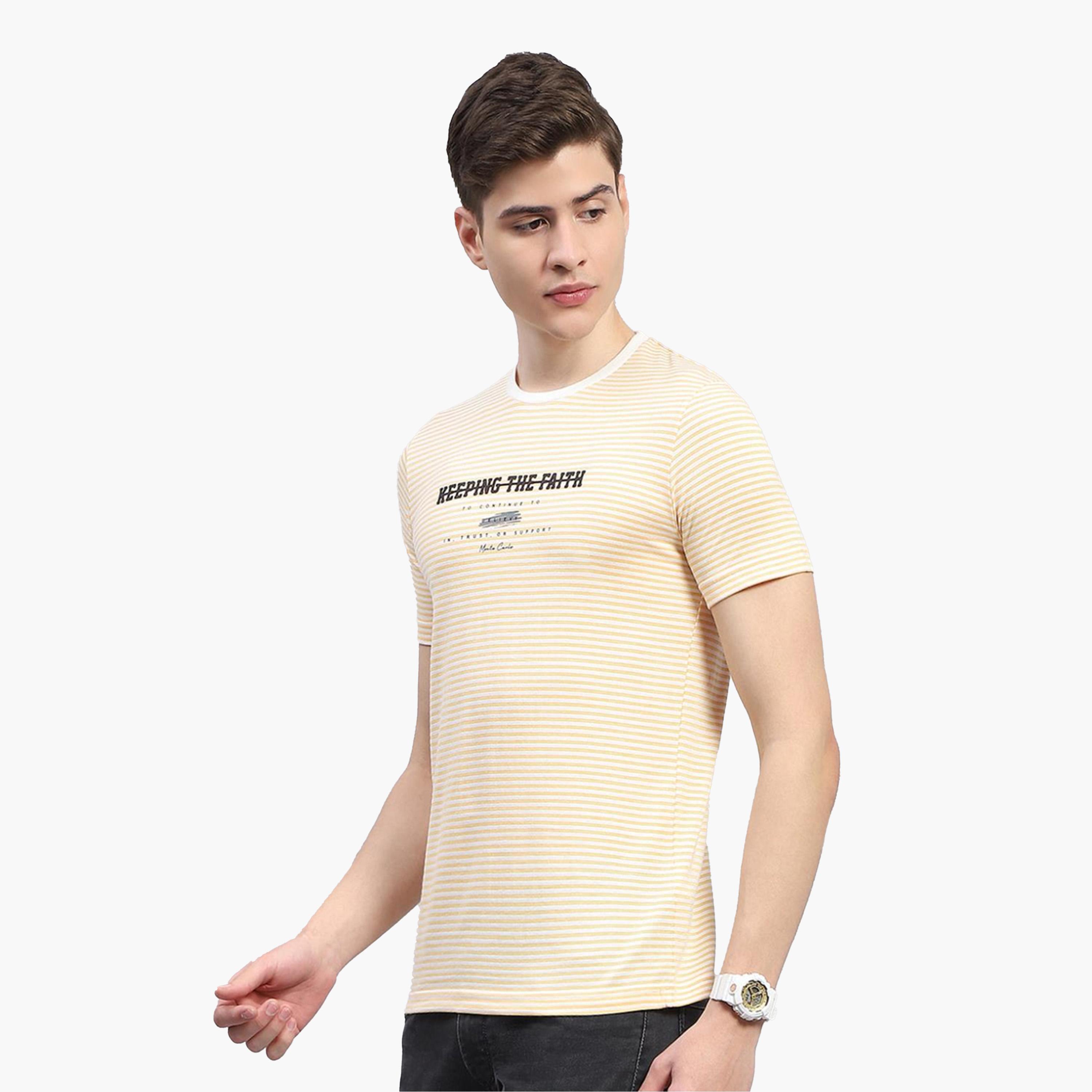 Monte Carlo X Styli Men Yellow Printed Round Neck T-Shirt-men-clothing-tshirtsandpolos-tshirts-image-5