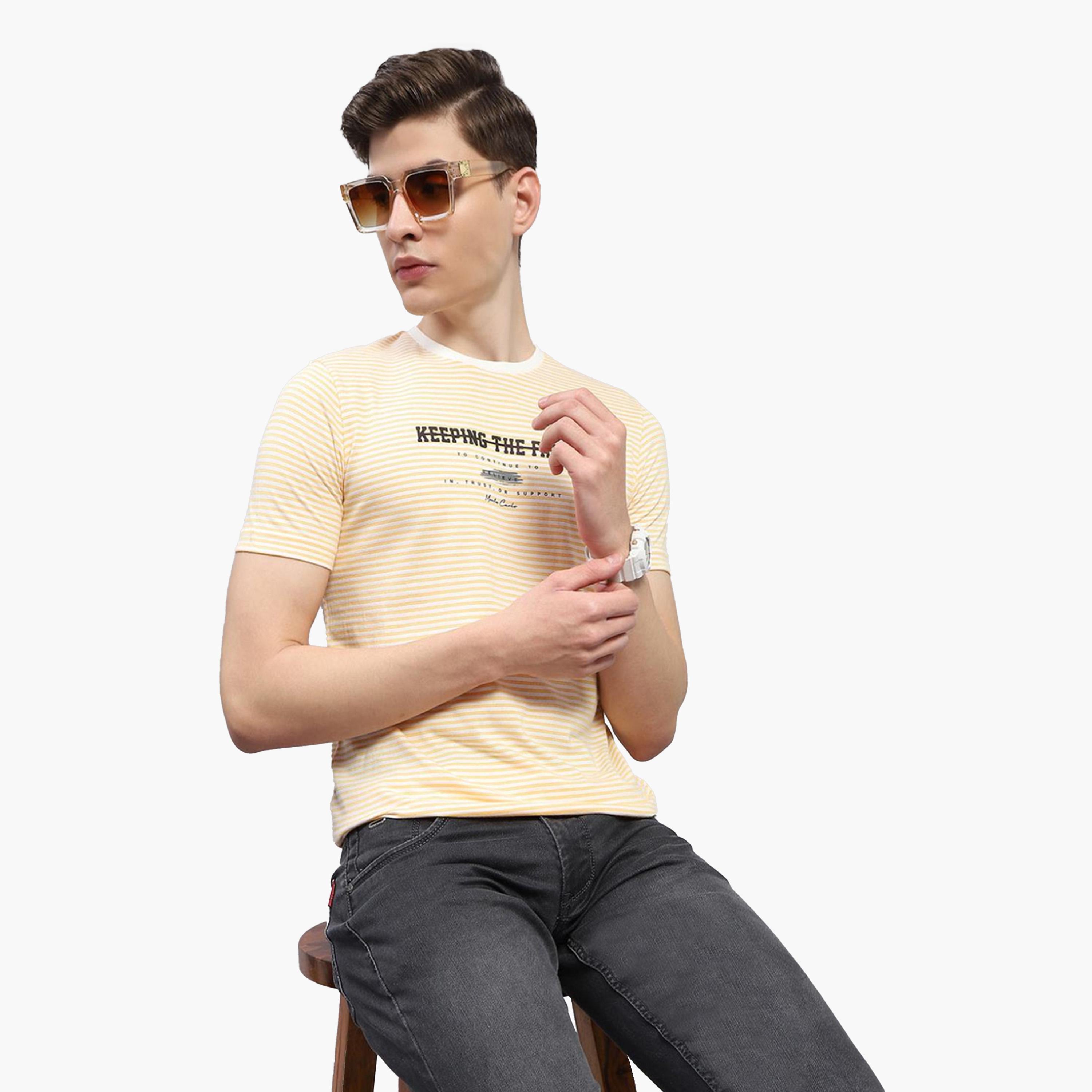 Monte Carlo X Styli Men Yellow Printed Round Neck T-Shirt-men-clothing-tshirtsandpolos-tshirts-image-6