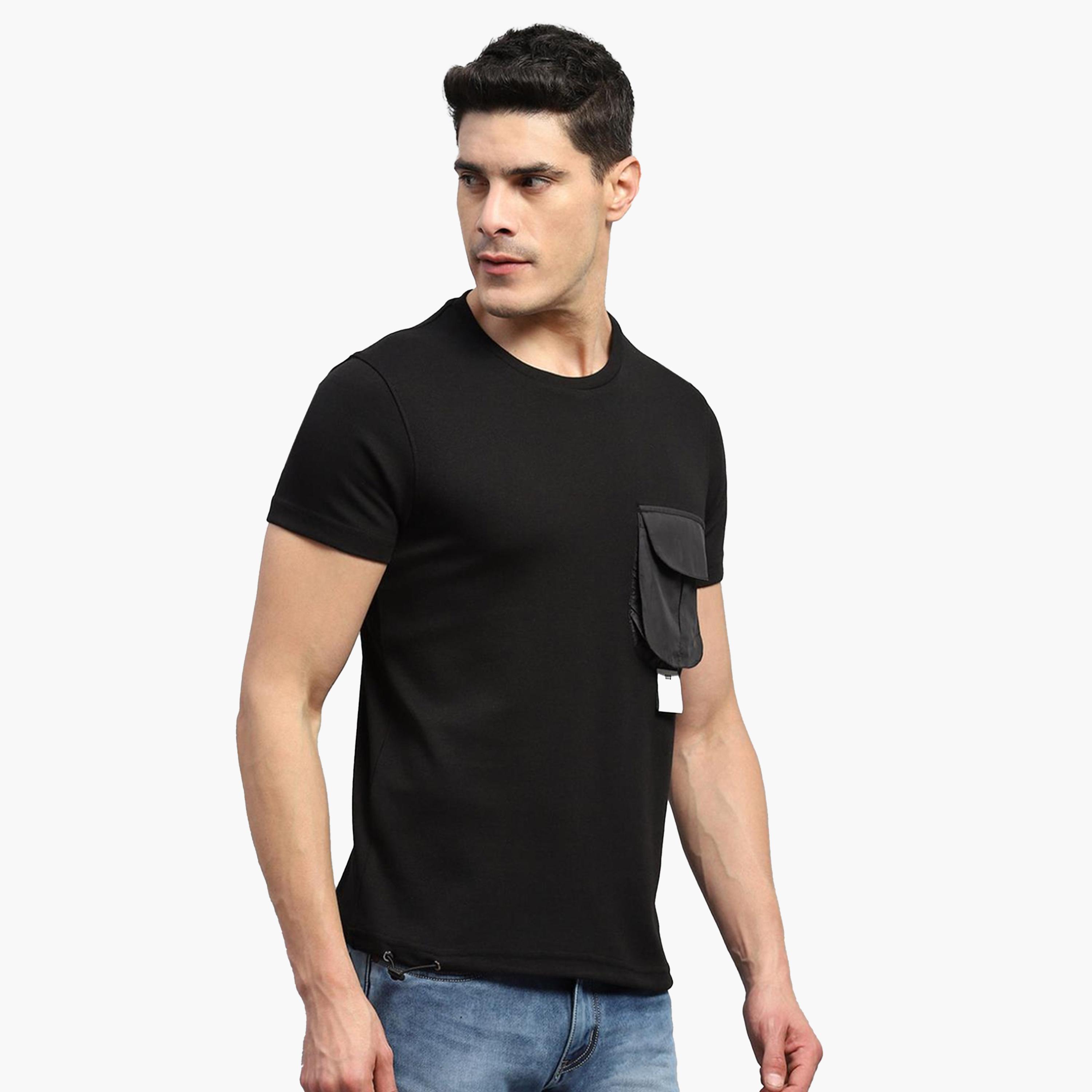 Rock.it X Styli Men Black Solid Pocket Detailed Round Neck T Shirt-men-clothing-tshirtsandpolos-tshirts-image-3