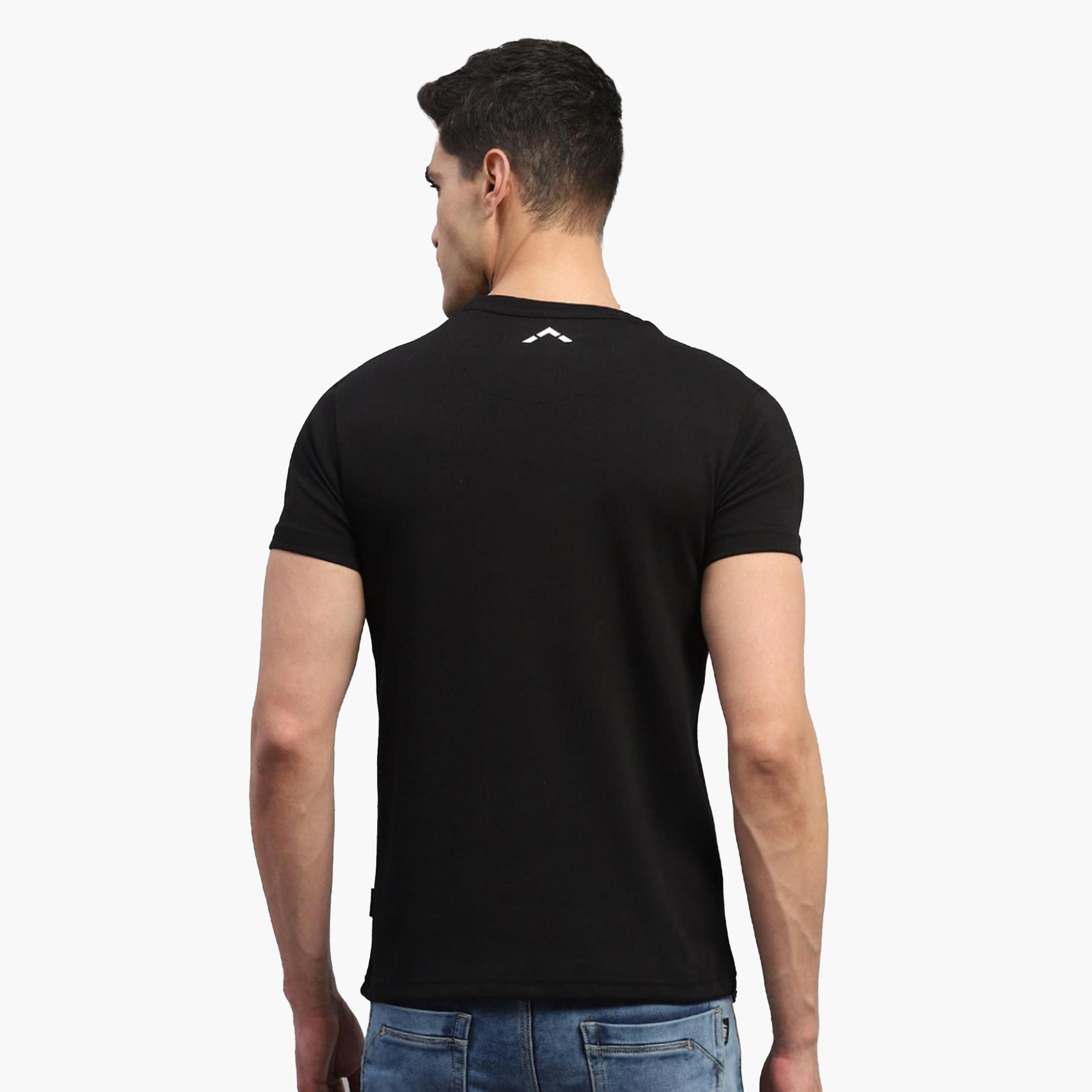 روك.ات ×ستايلي-  تي شيرت رجالي أسود سادة رقبة دائرية وتفاصيل جيوب-men-clothing-tshirtsandpolos-tshirts-image-4