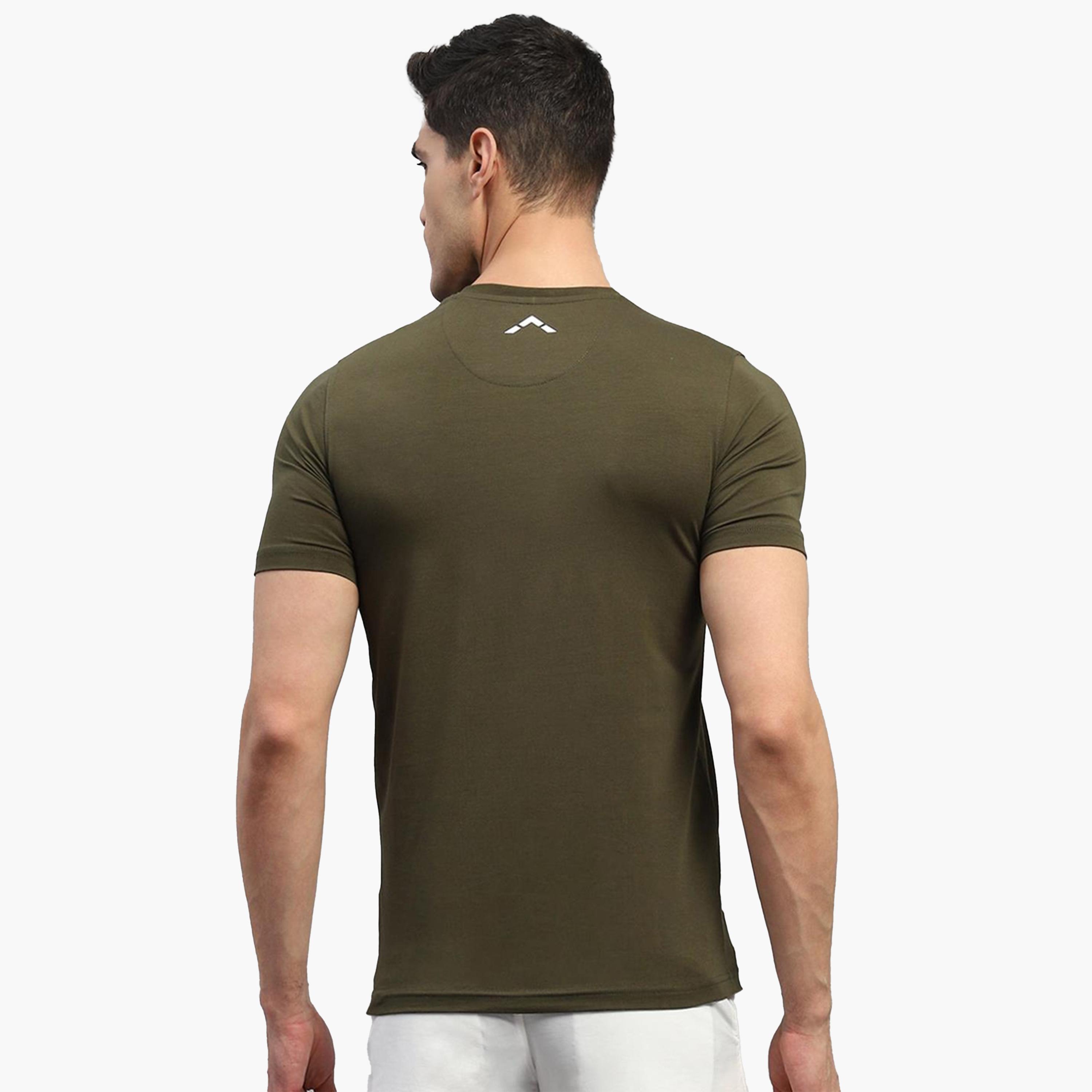Rock.it X Styli Men Olive Solid V Neck Short Sleeves T-Shirt-men-clothing-tshirtsandpolos-tshirts-image-4