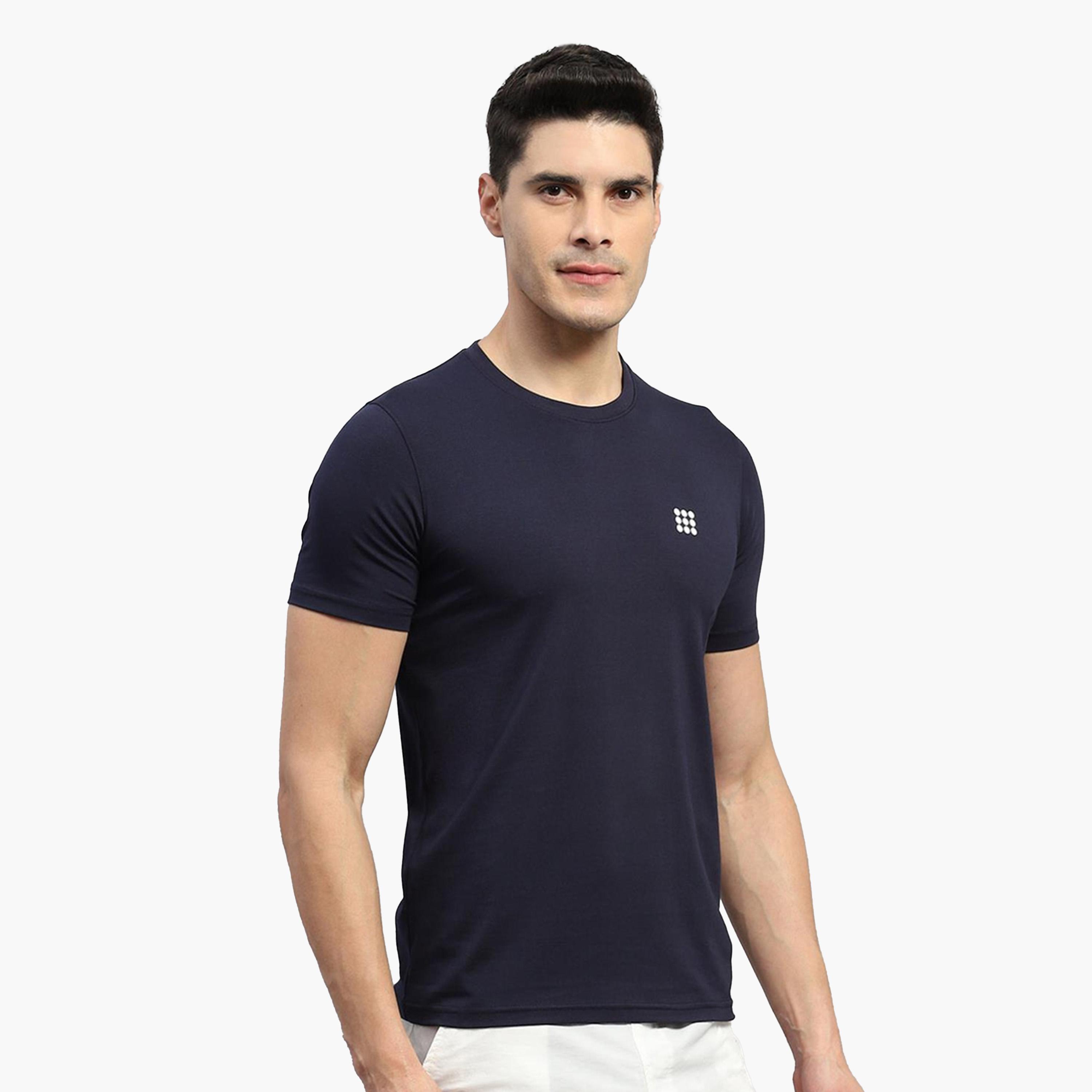 Rock.it X Styli Men Navy Solid Round Neck T-Shirt-men-clothing-tshirtsandpolos-tshirts-image-3