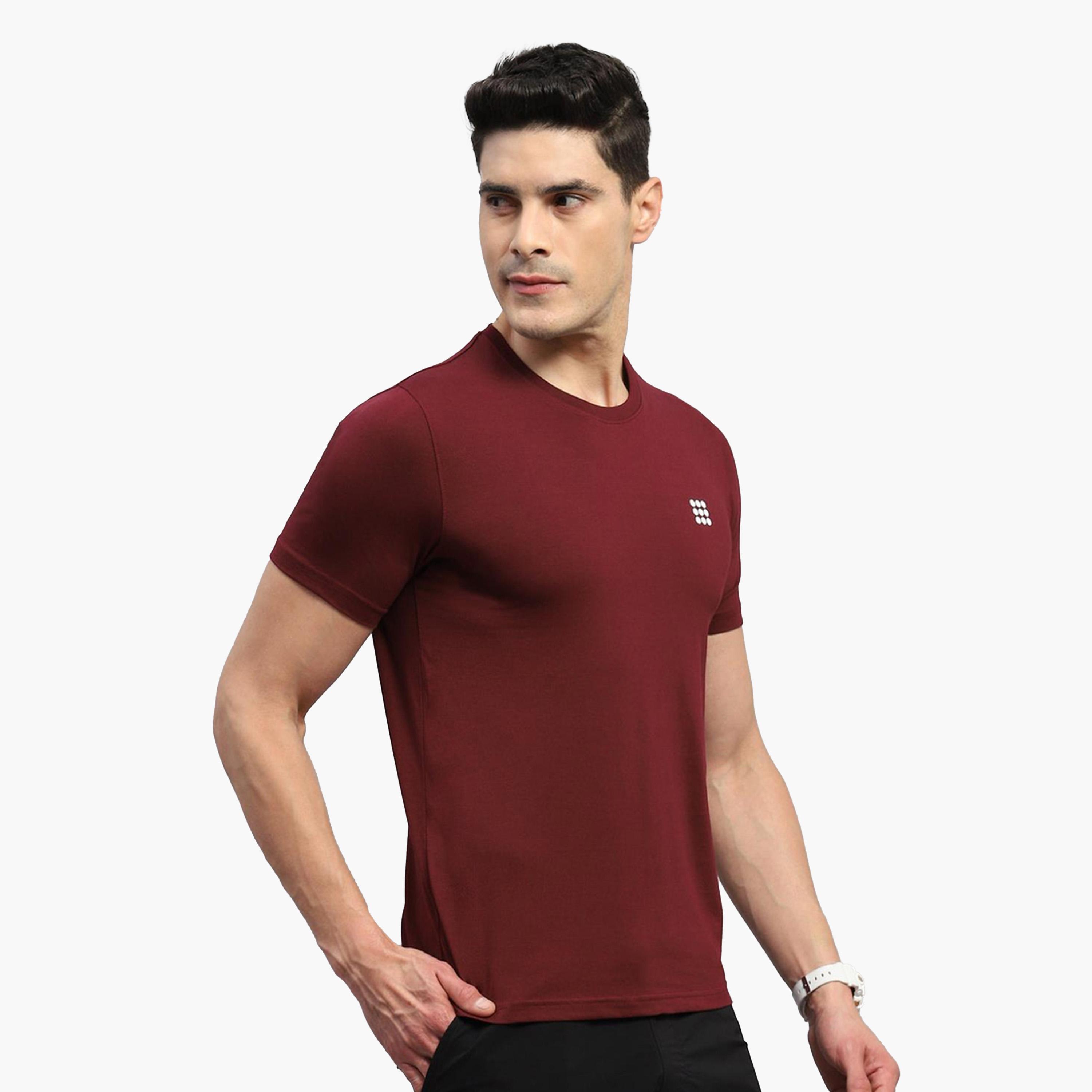 Rock.it X Styli Men Wine Solid Round Neck TShirt-men-clothing-tshirtsandpolos-tshirts-image-3