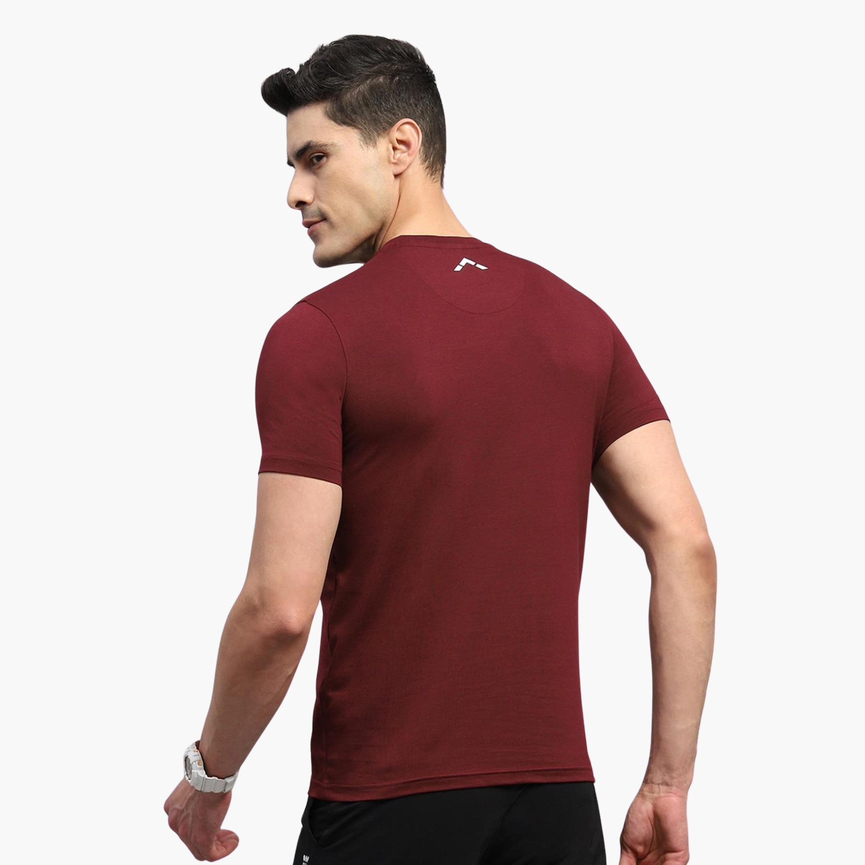 Rock.it X Styli Men Wine Solid Round Neck TShirt-men-clothing-tshirtsandpolos-tshirts-image-4